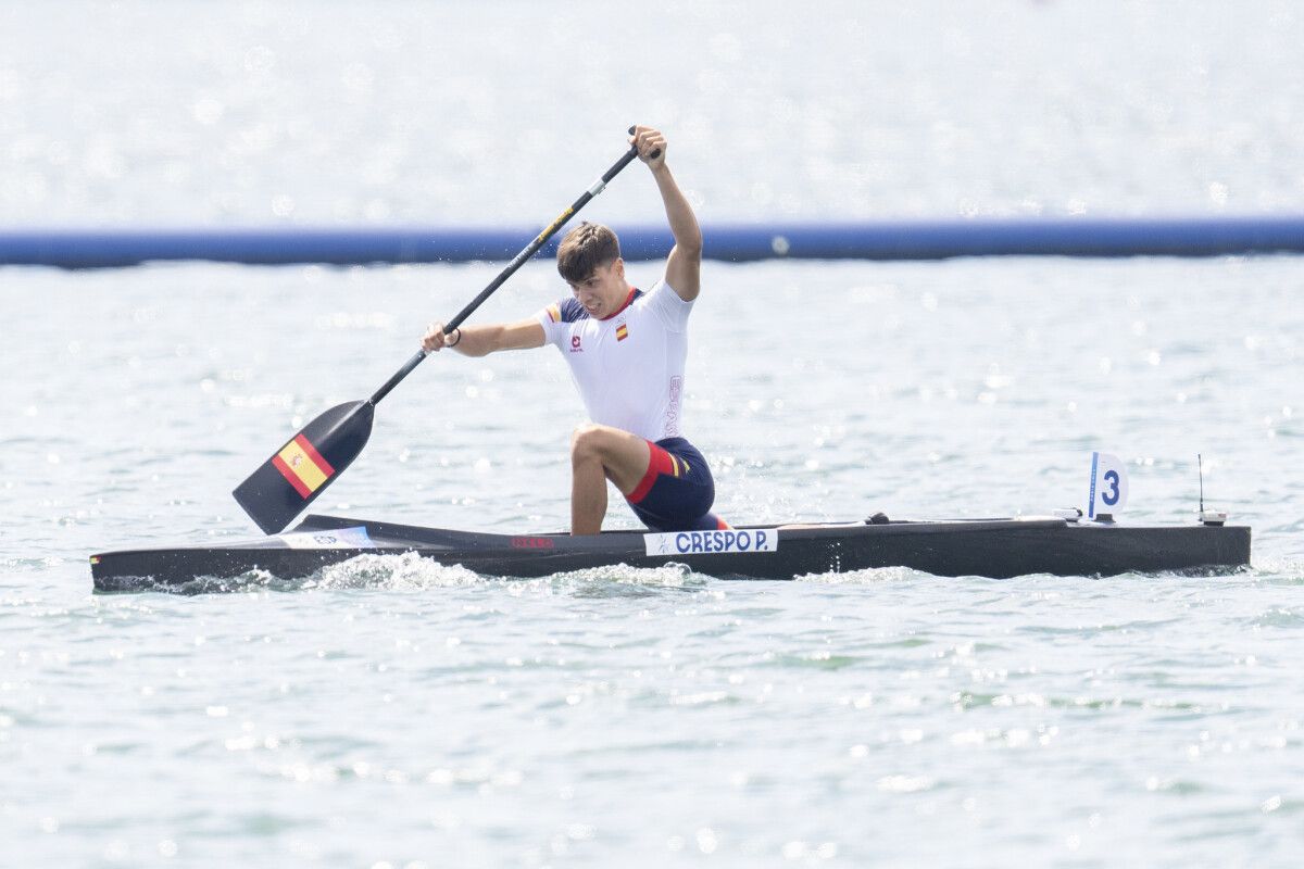 Pablo Crespo durante a serie de repesca