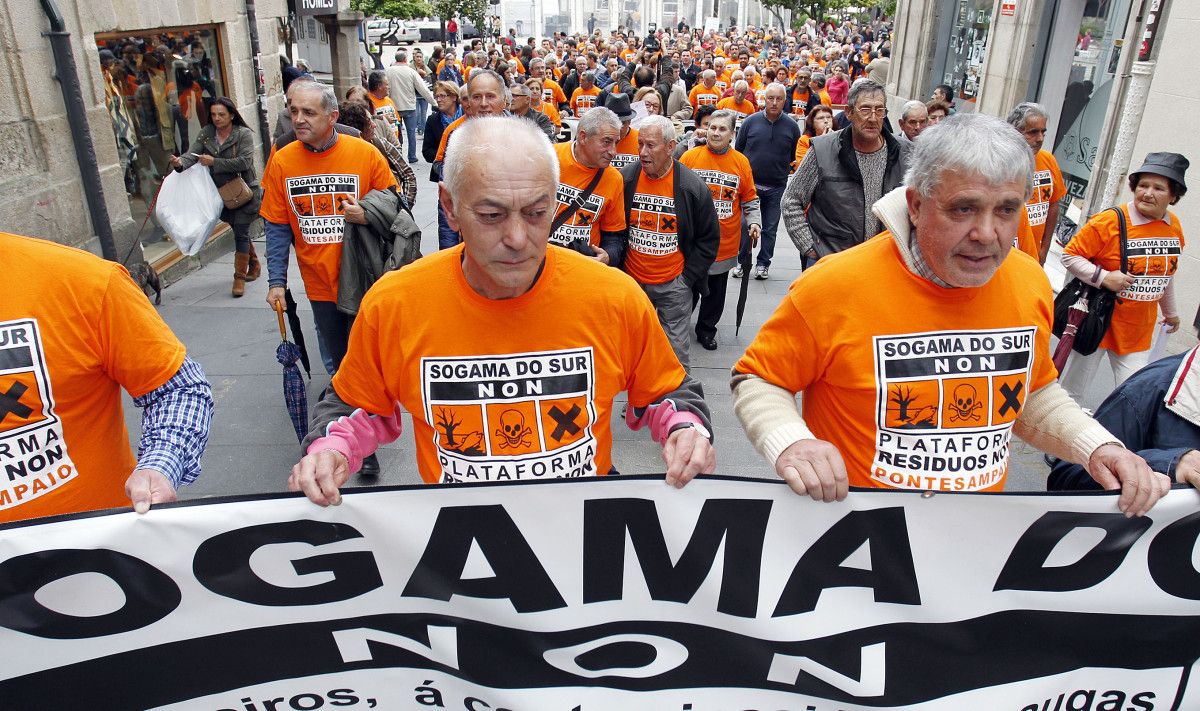 Manifestación anti planta de compostaje