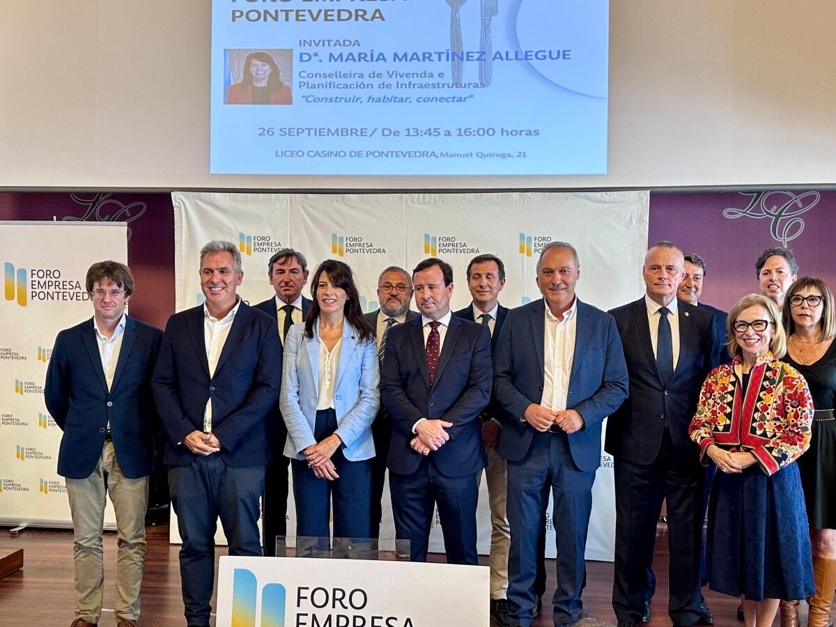 María Martínez Allegue fue la invitada en la comida coloquio organizado por el Foro Empresa Pontevedra 