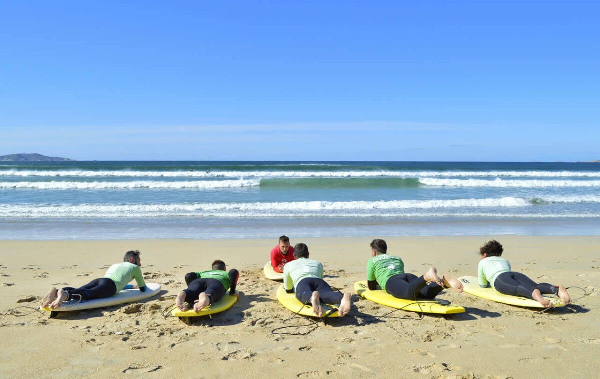 Clase de surf na Lanzada