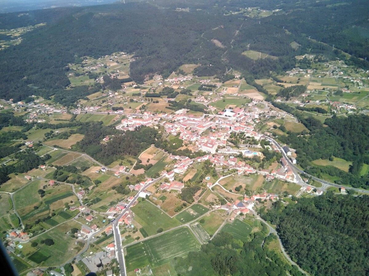 Vista aérea de Cuntis