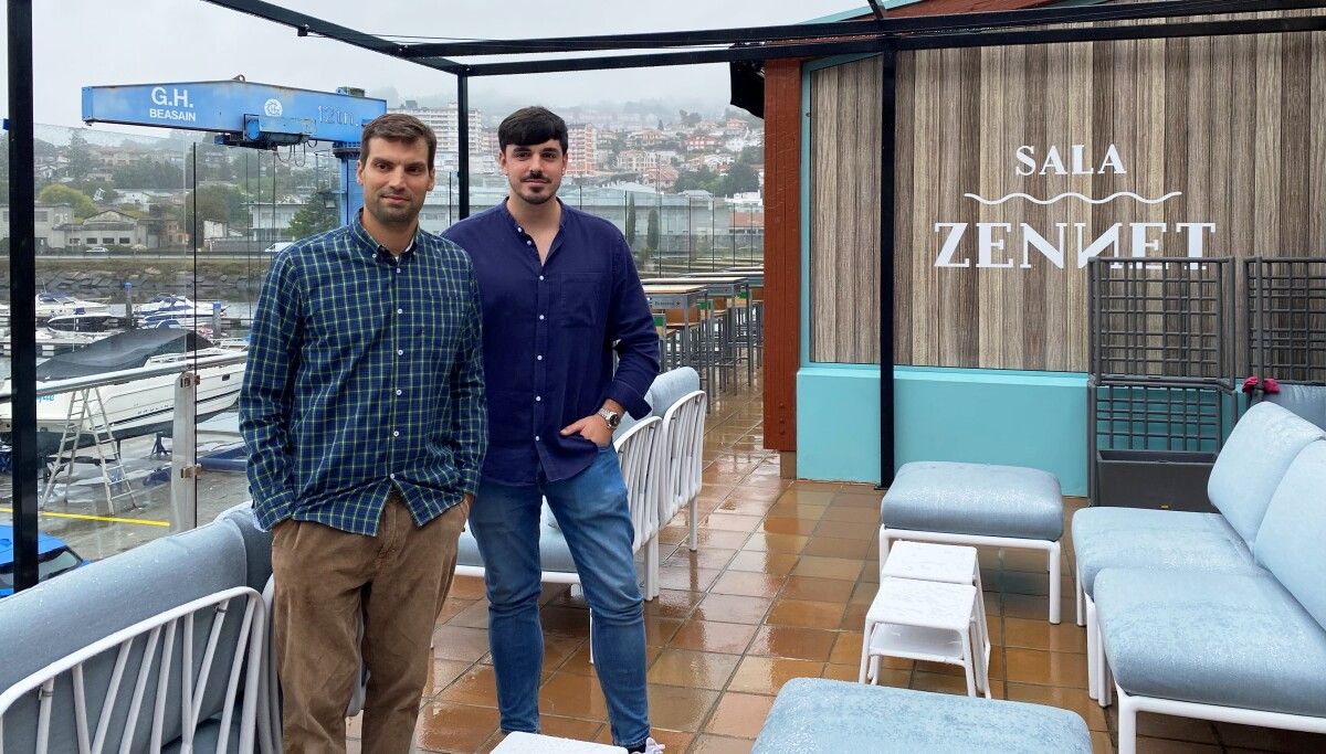 Carlos Fontán y Javier Mori, en la terraza de la Sala Zennet