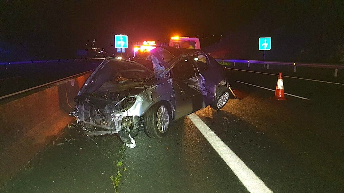 Accidente na autovía AG-41 ao seu paso por Ribadumia