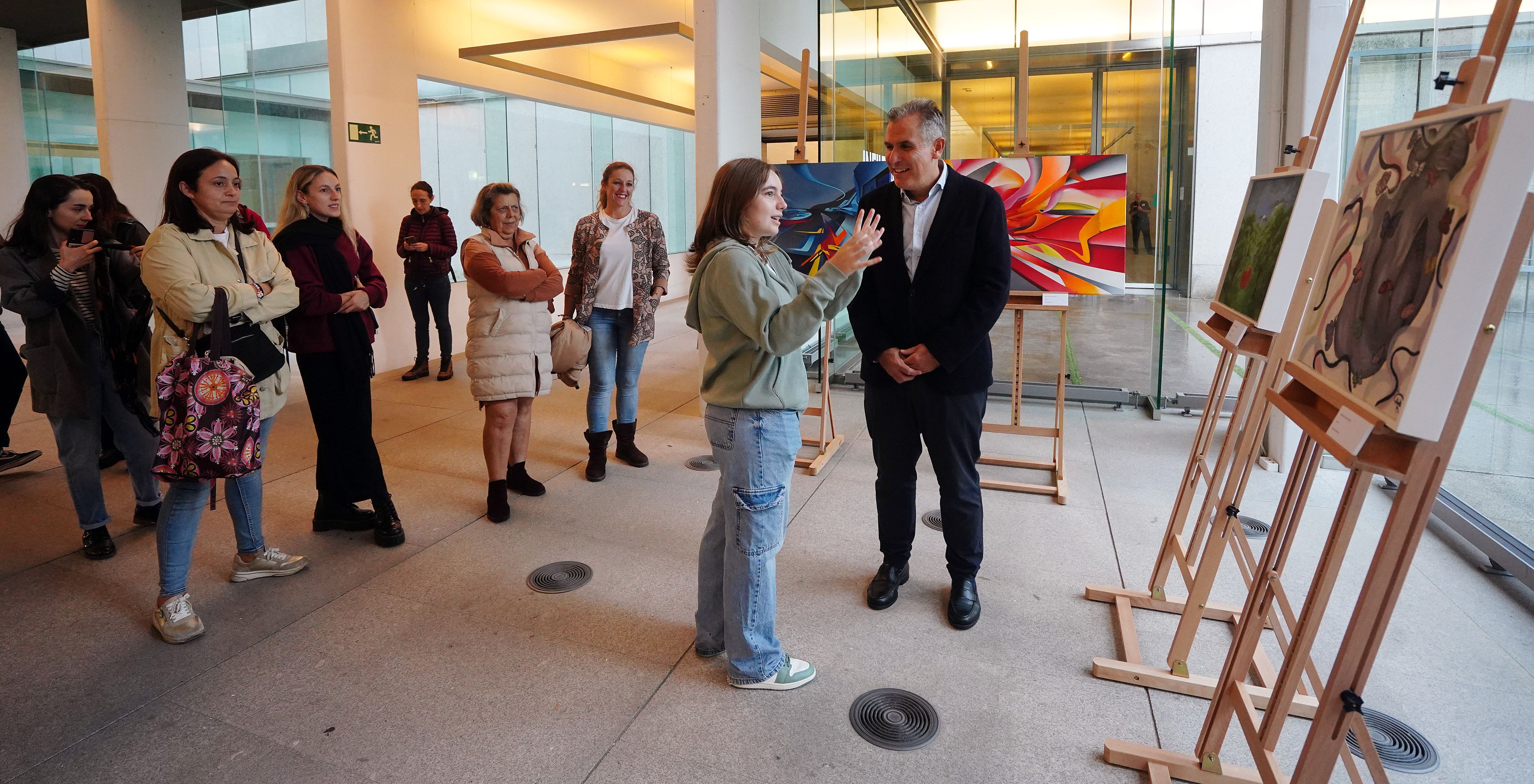 Exposición de pintura del encuentro Pontevedra Literaria