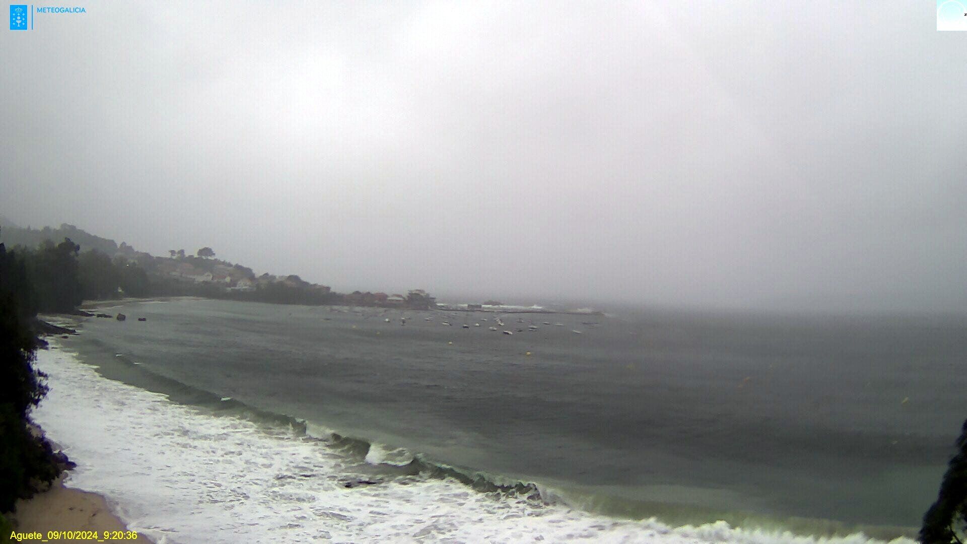 Situación del mar en Aguete este 9 de octubre - Servicio de Meteogalicia