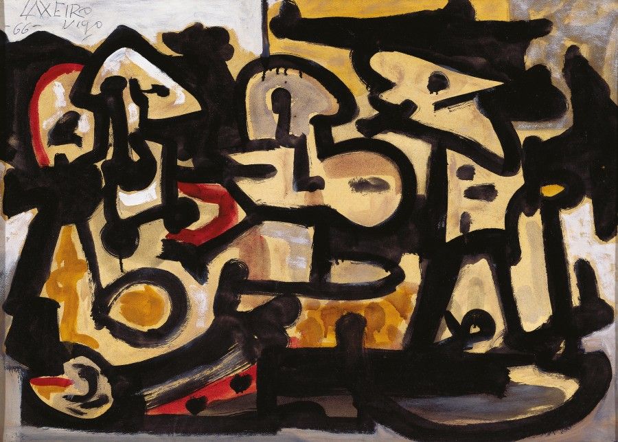 "Abstracción", cadro pintado por Laxeiro en 1966