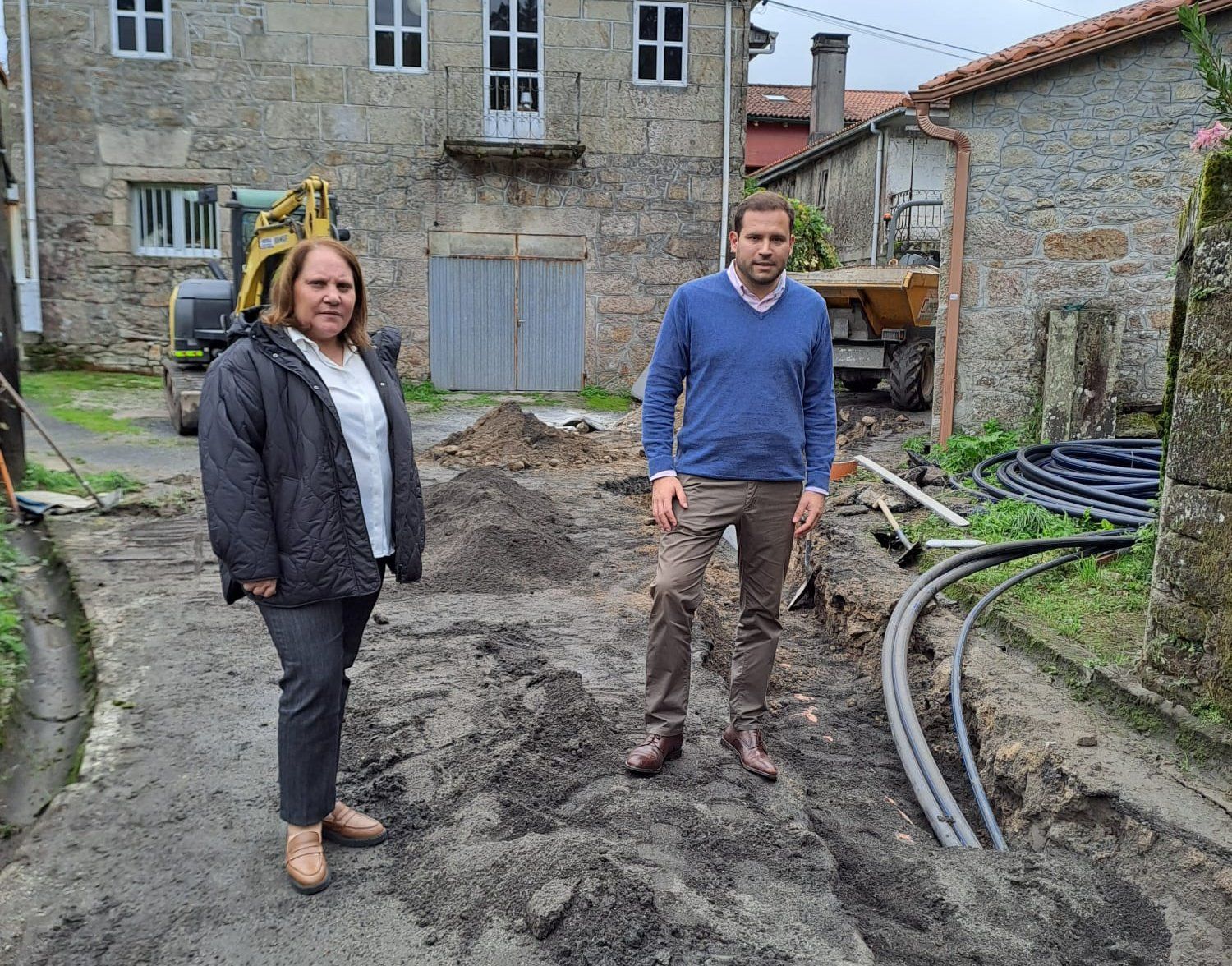 Inicio das obras en Quireza