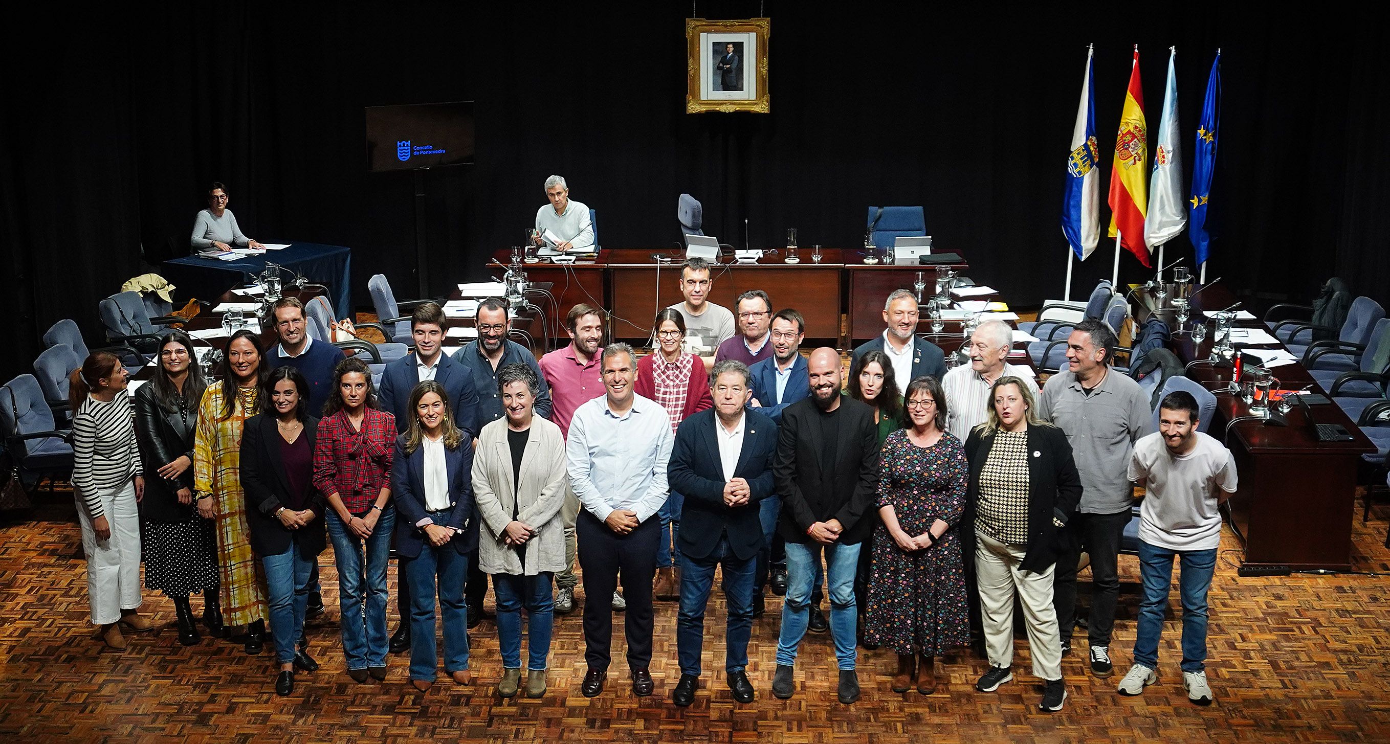 Último pleno da corporación municipal de Pontevedra no Teatro Principal 