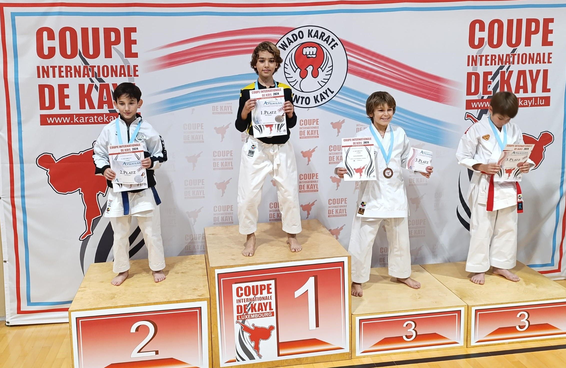 El Gimsport, en el Coupe Internacional de Kayl de karate en Luxemburgo