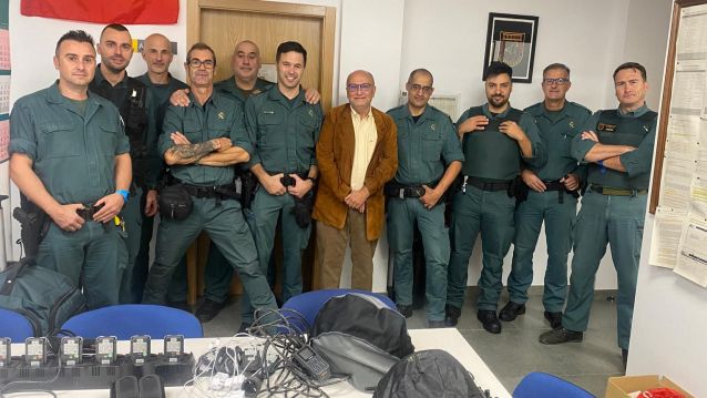 Agentes de la Guardia Civil desplazados a Valencia