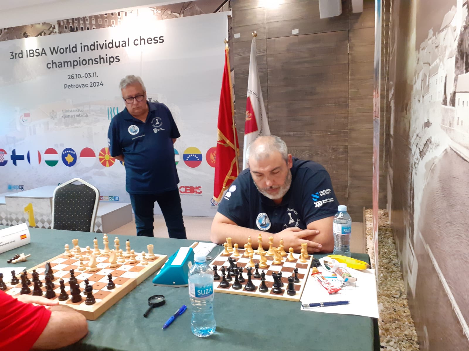 David Fernández durante o Mundial de Xadrez de Petrovac en Montenegro