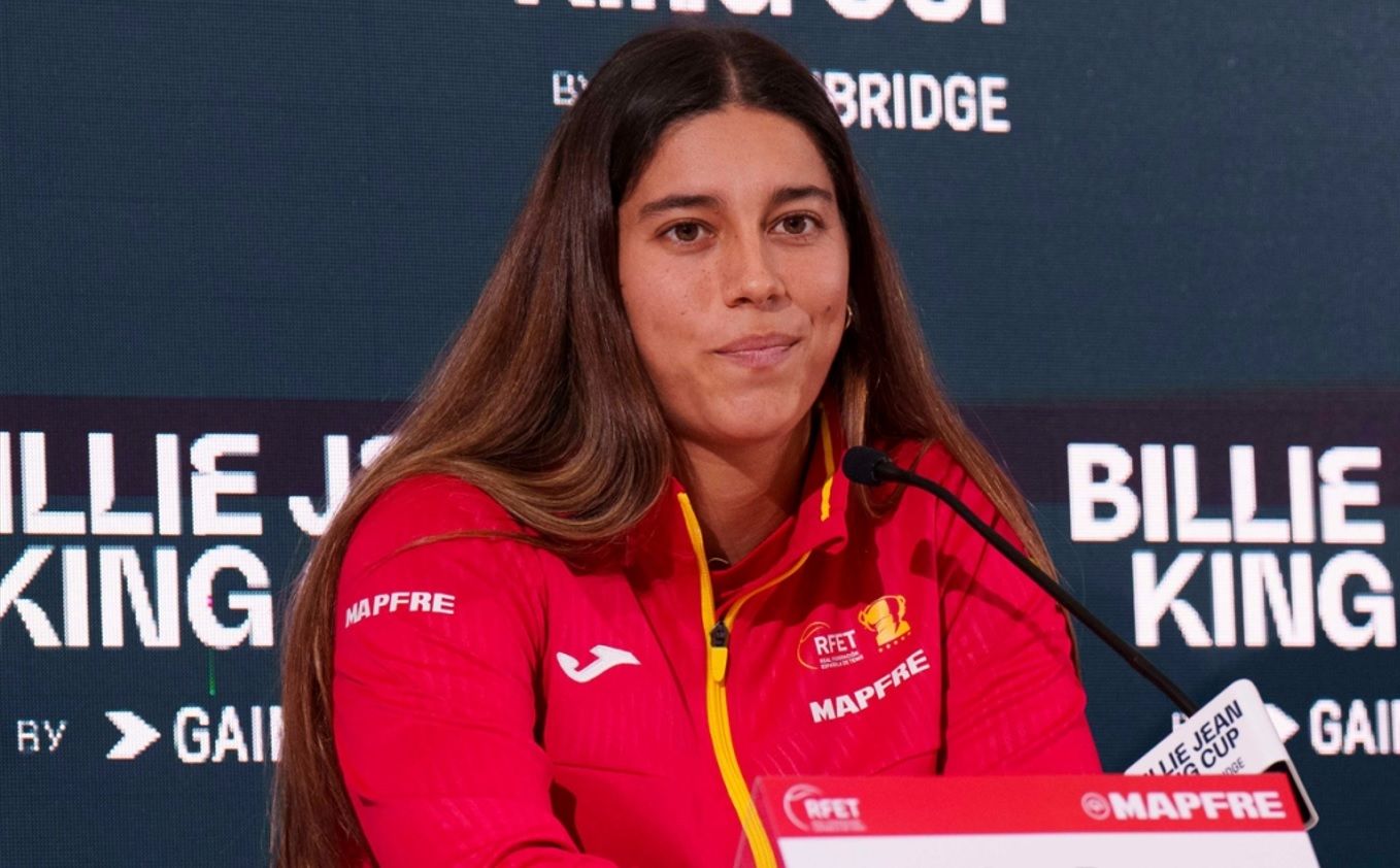 Jéssica Bouzas na fase final da Billie Jean King Cup