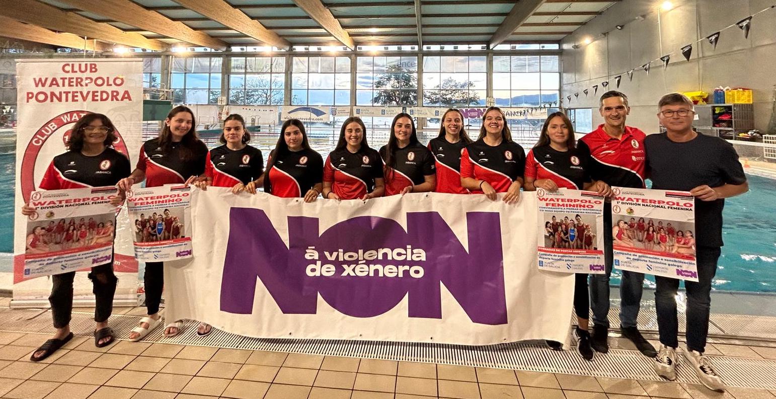 O Waterpolo Pontevedra participa nunha campaña polo 25N