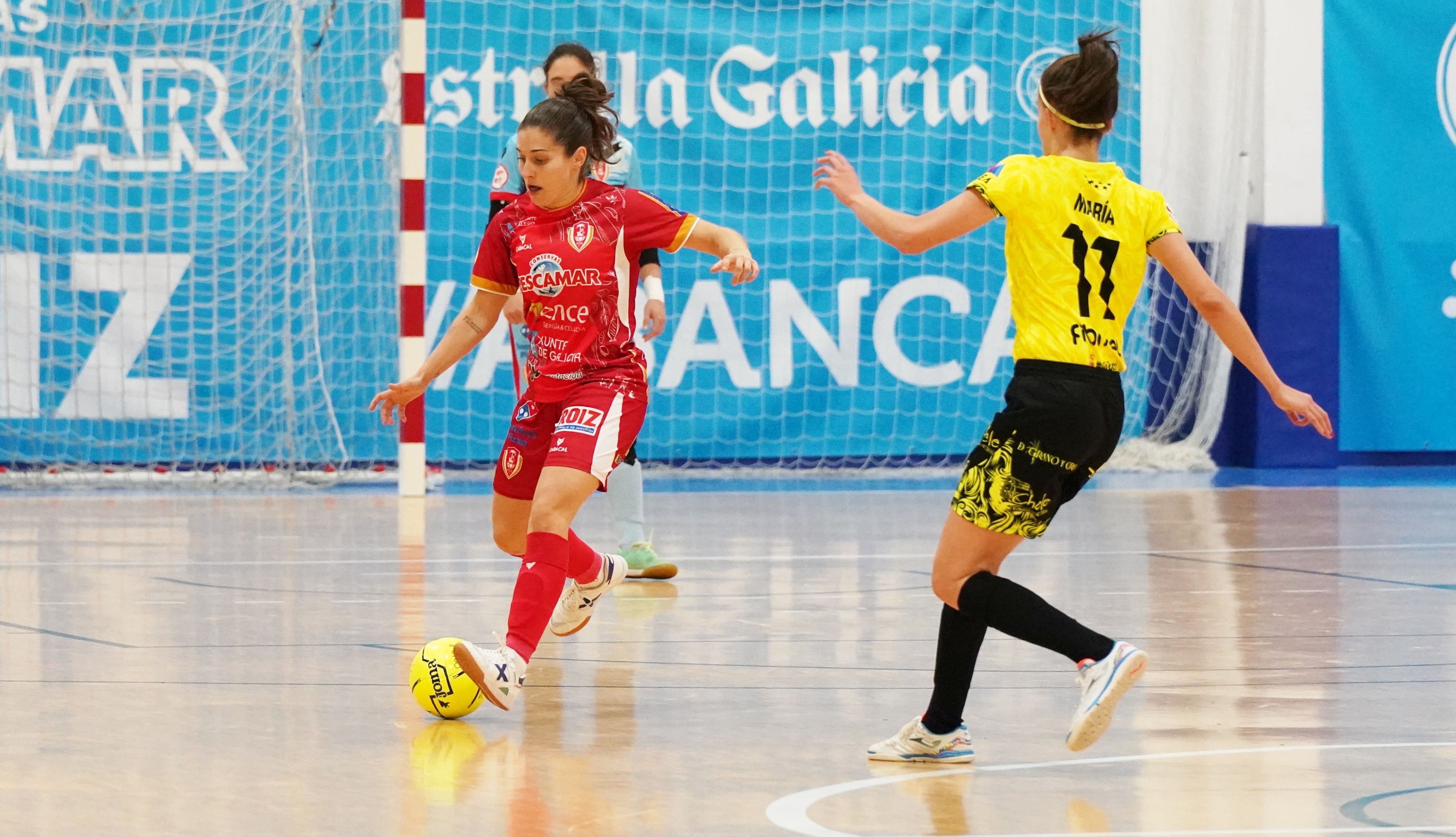 Partido de liga entre Poio Perscamar e Futsi Atlético na Seca