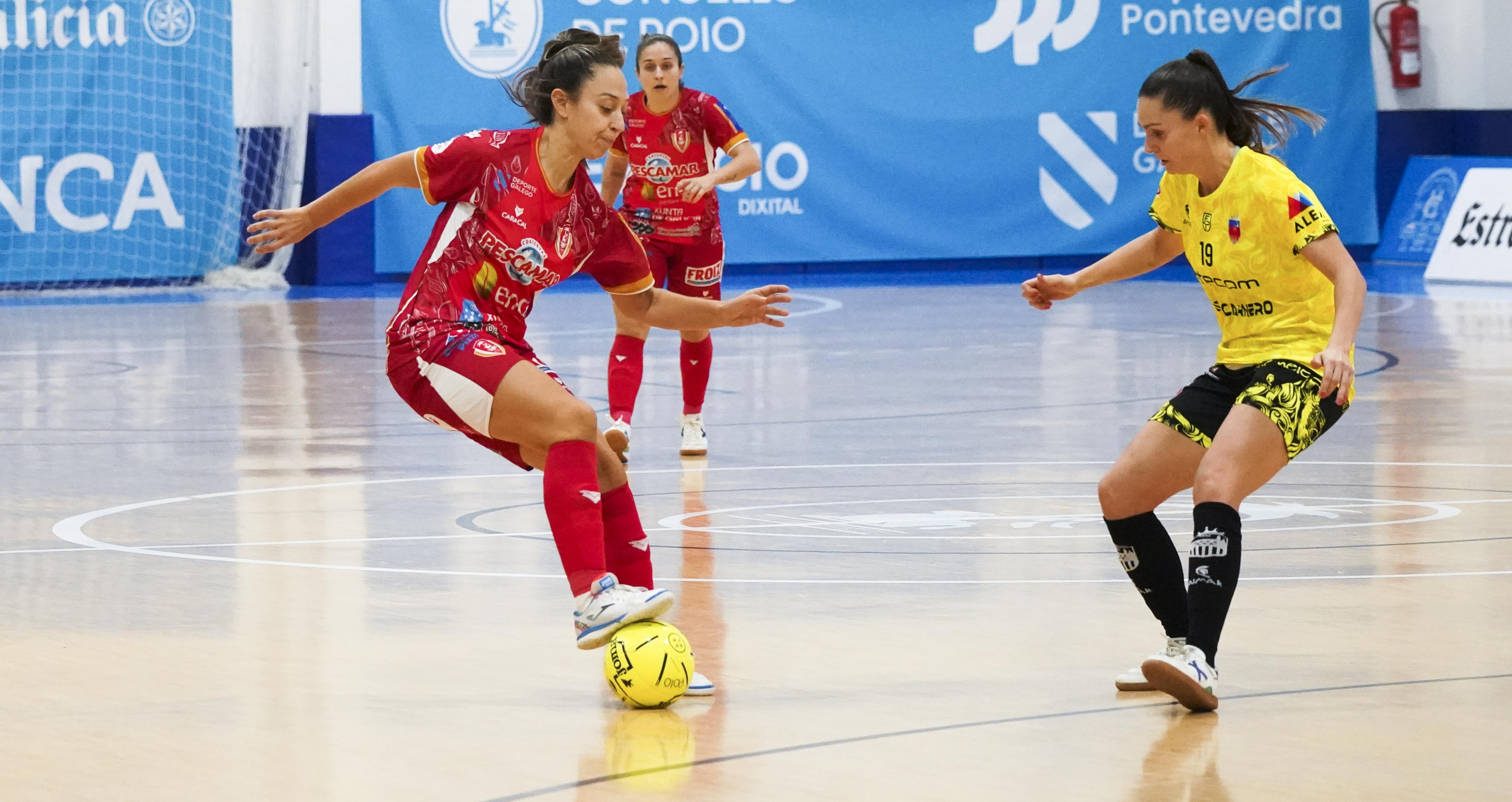 Partido de liga entre Poio Perscamar e Futsi Atlético na Seca