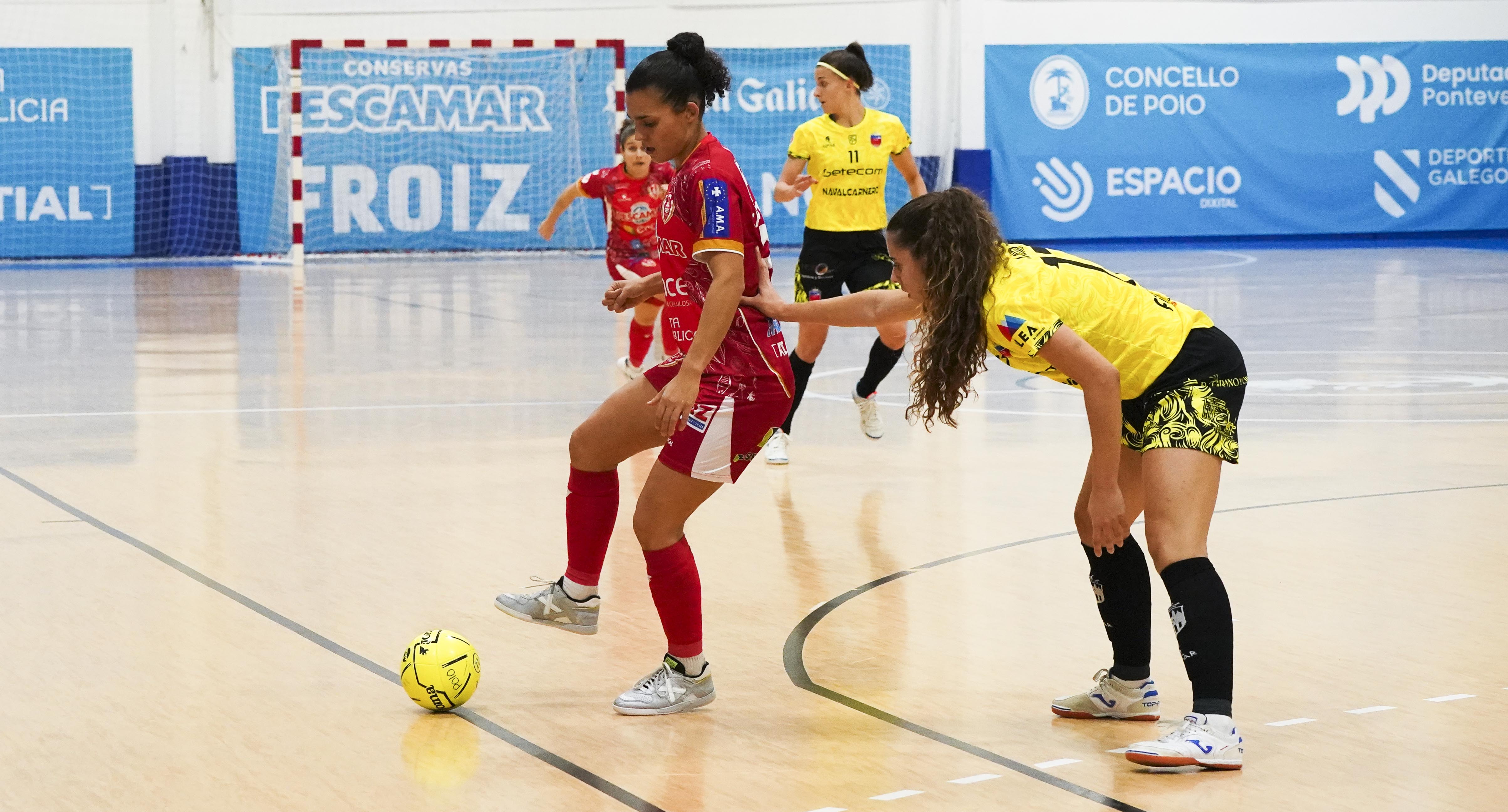 Partido de liga entre Poio Perscamar e Futsi Atlético na Seca