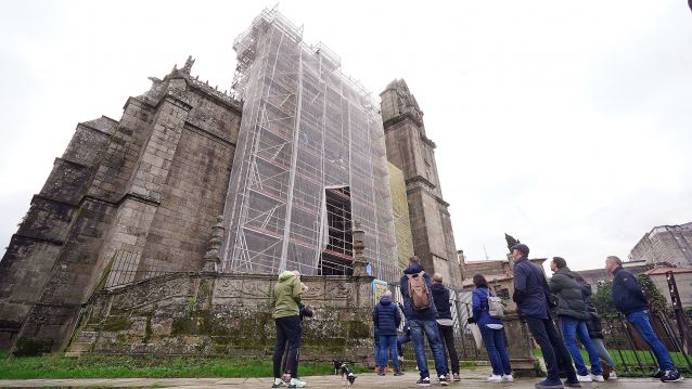 Obras de restauración da fachada principal da Basílica de Santa Maria a Maior