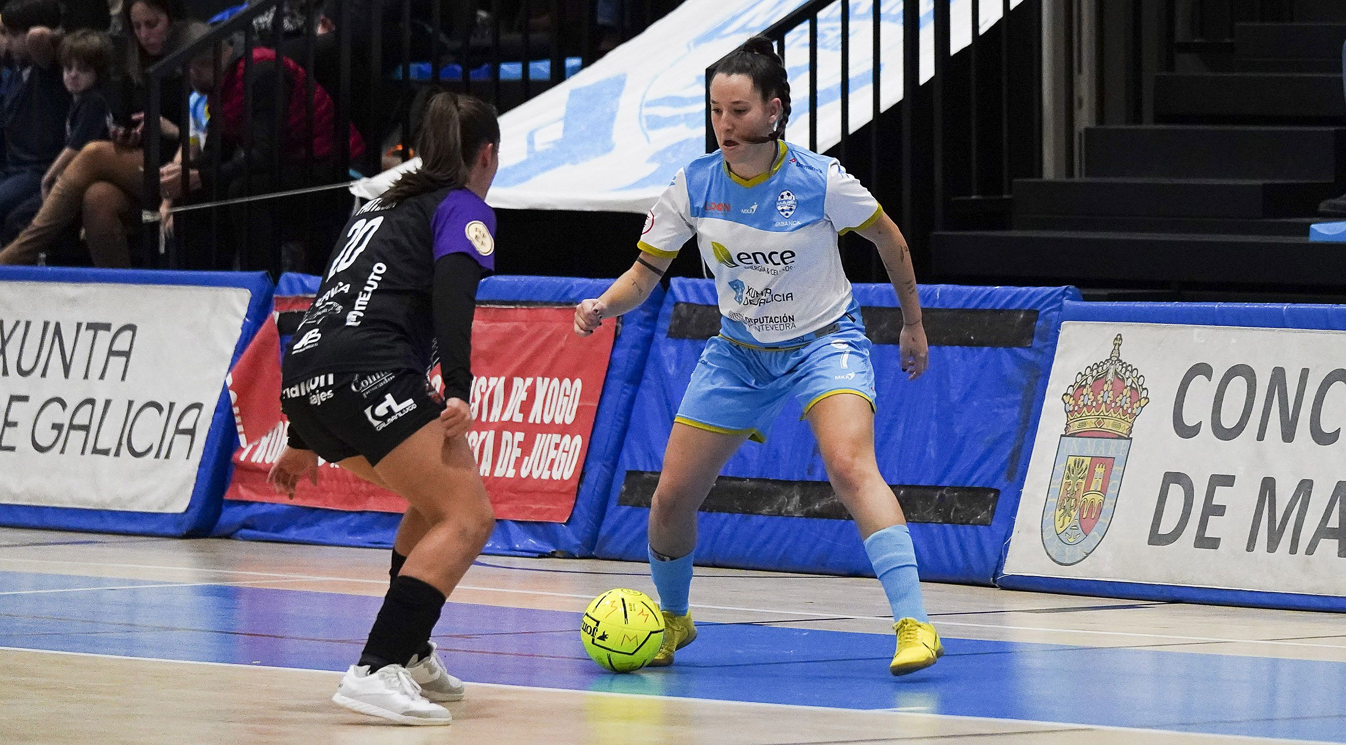 Partido entre Marín Futsal e Burela na Raña