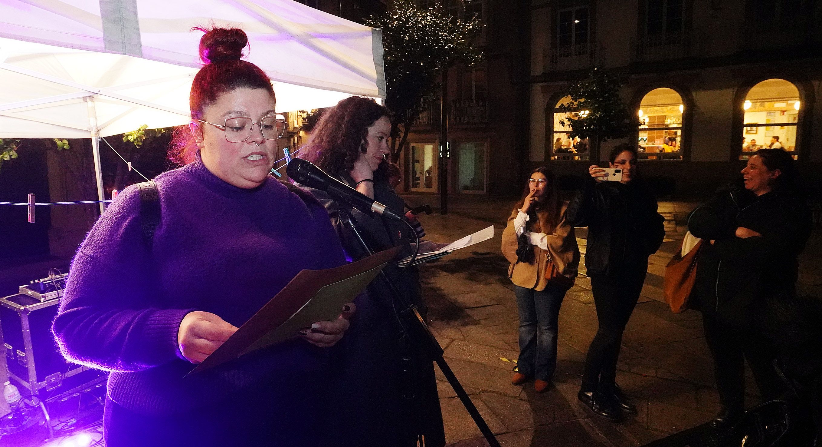 Manifestación central en Pontevedra polo 25N de 2024