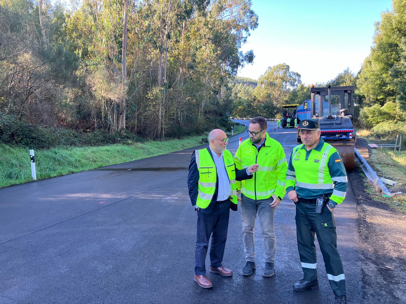 Visita ás obras na estrada nacional N-541 en Cotobade