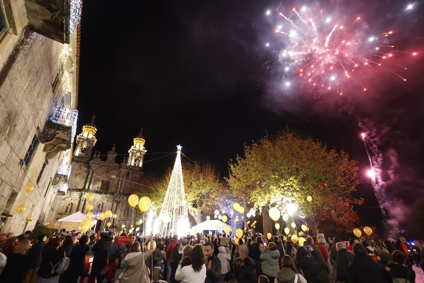 Inauguración da iluminación de Nadal de Poio