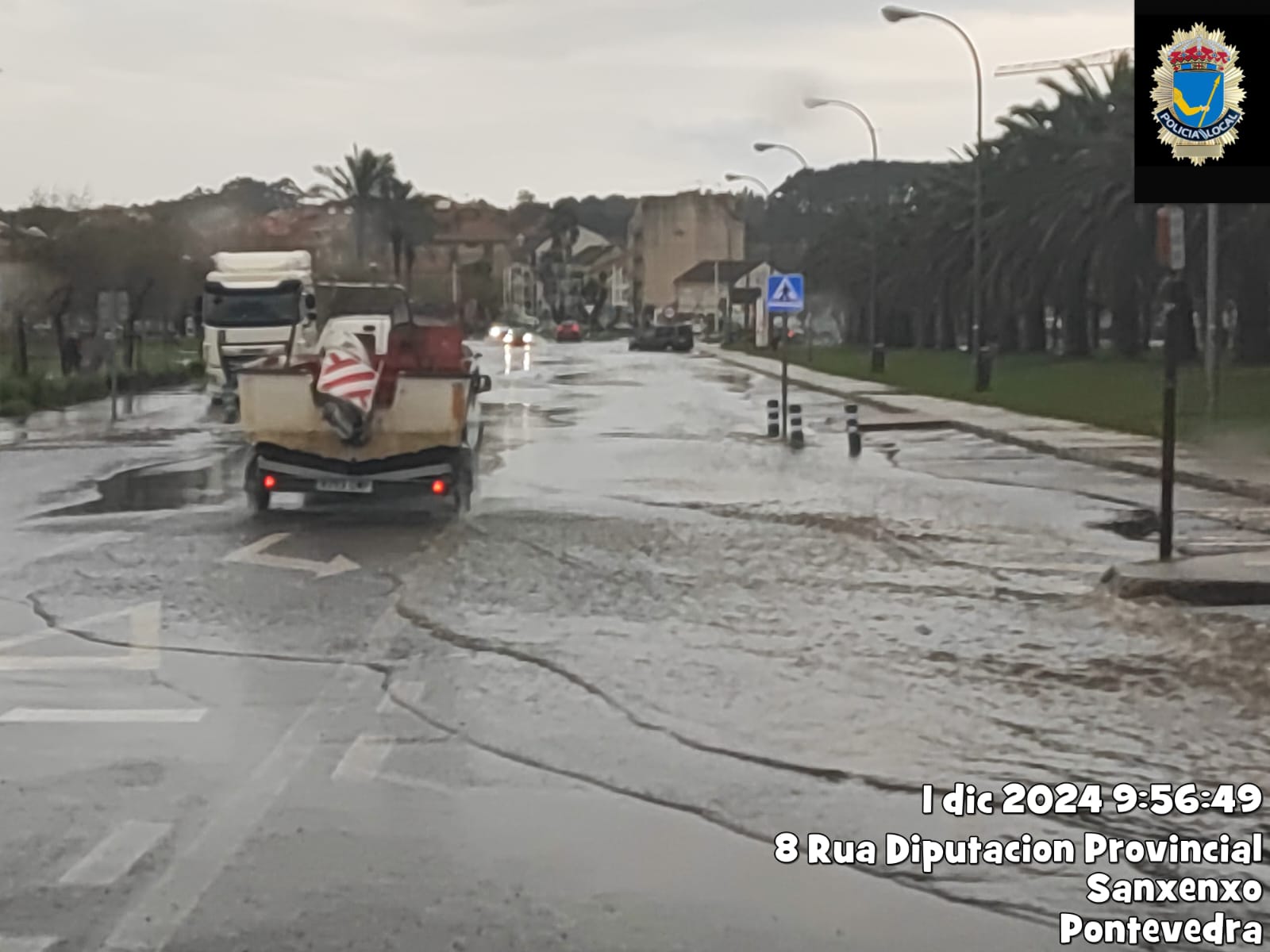 Inundacións en Sanxenxo o domingo 1 de decembro