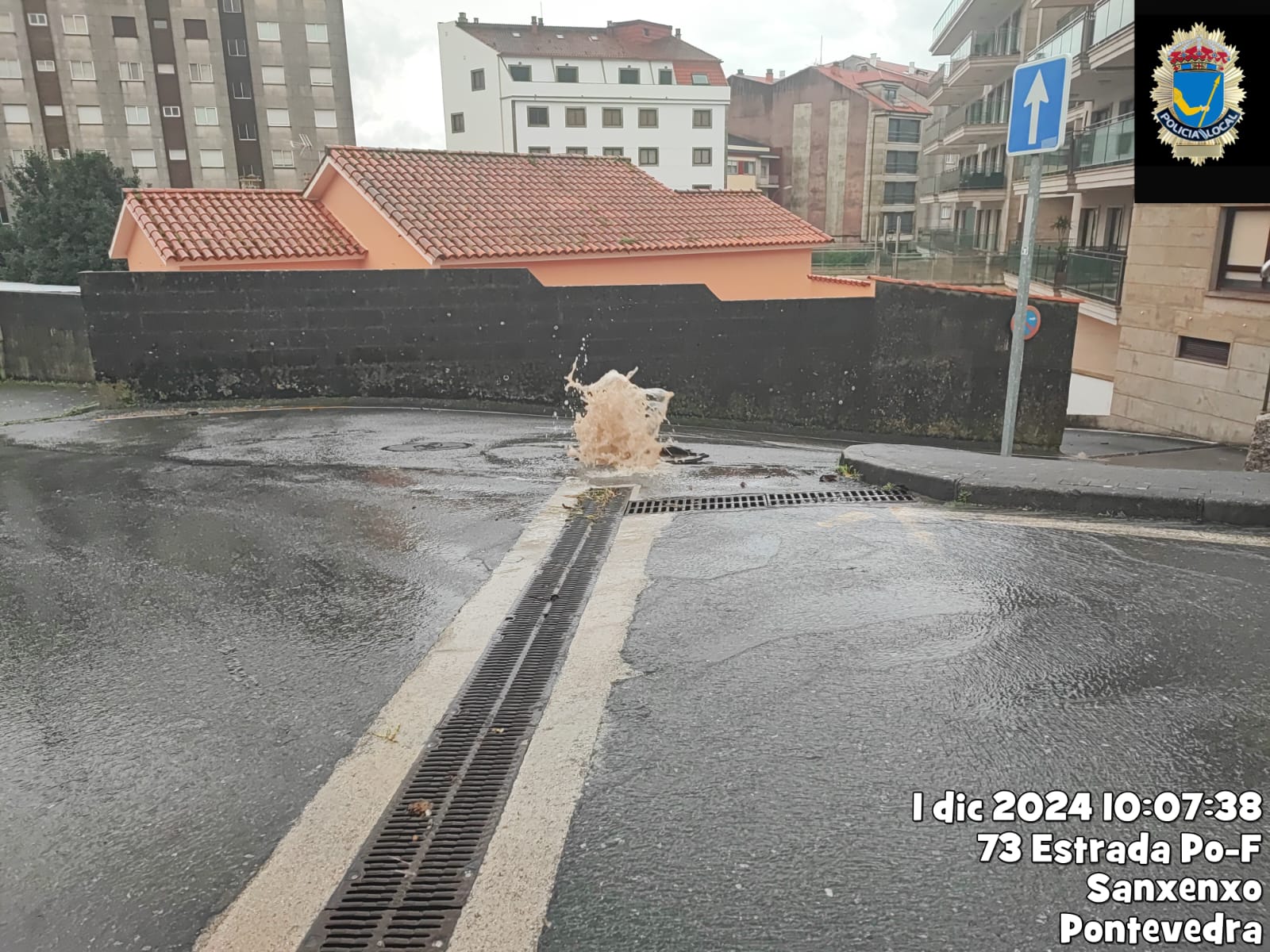 Inundacións en Sanxenxo o domingo 1 de decembro