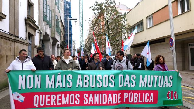 Protesta da CIG contra os abusos das mutuas