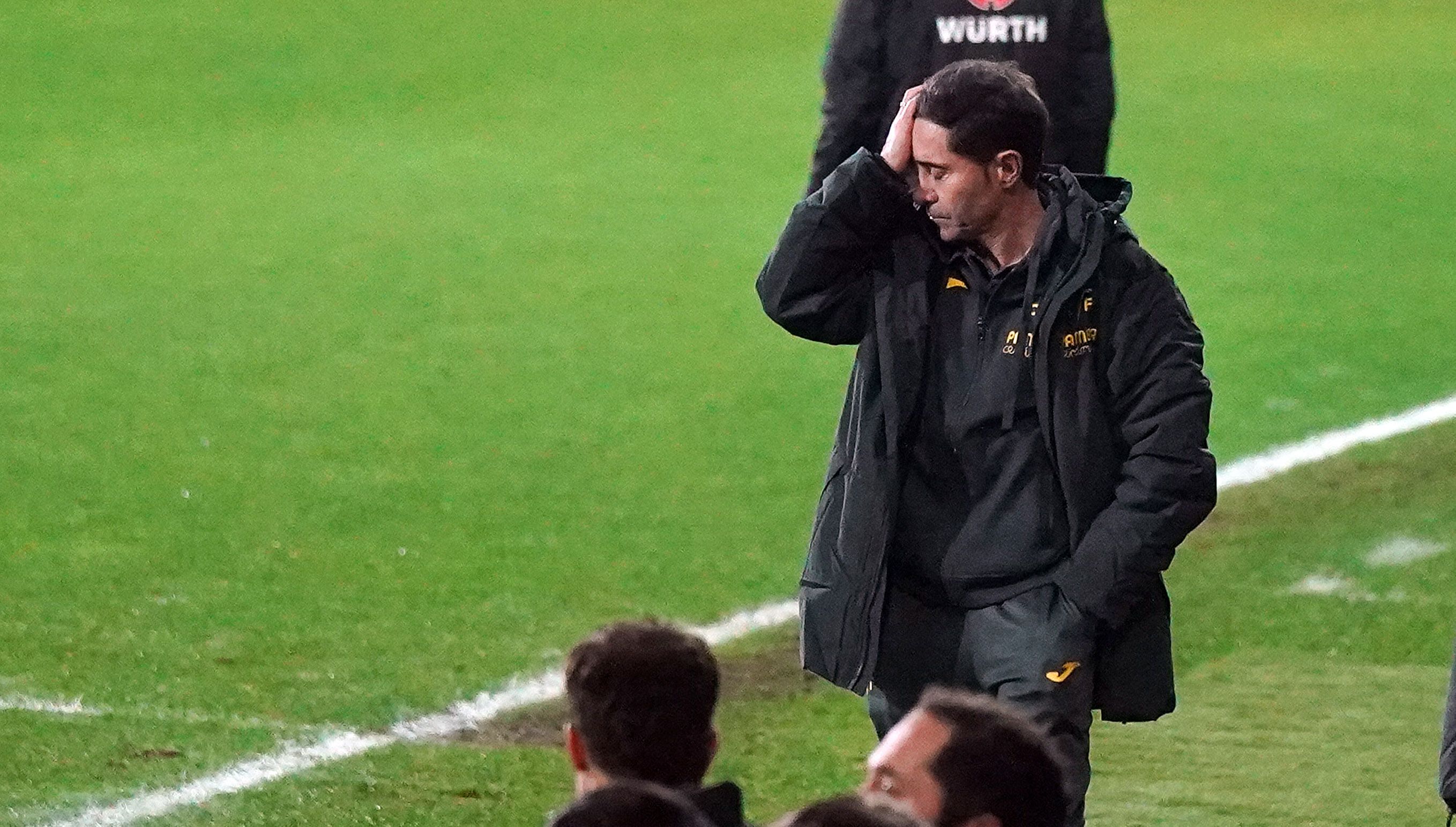 Marcelino García Toral, en Pasarón durante o Pontevedra-Villarreal 