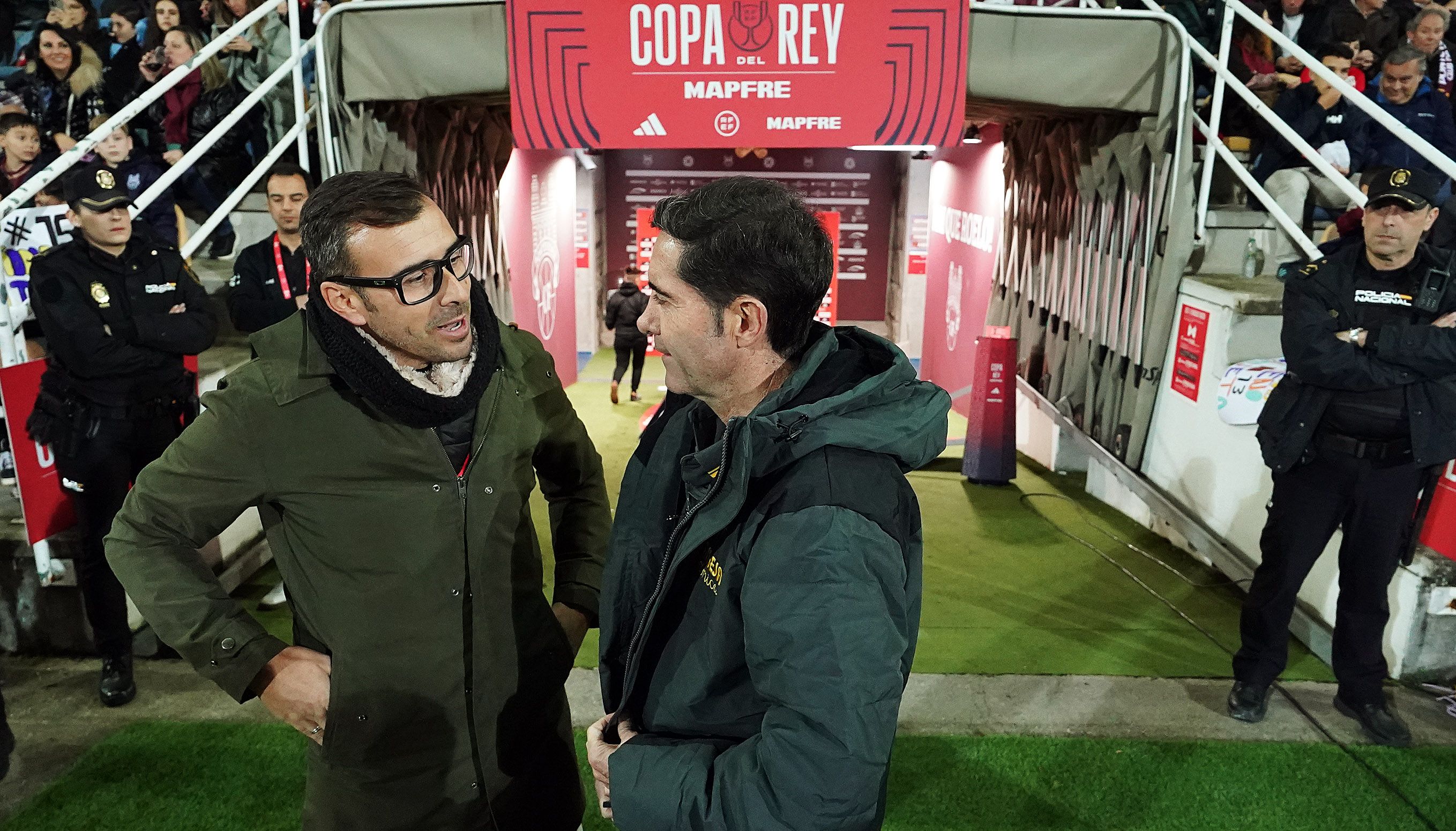 Partido de Copa entre Pontevedra e Villarreal en Pasarón