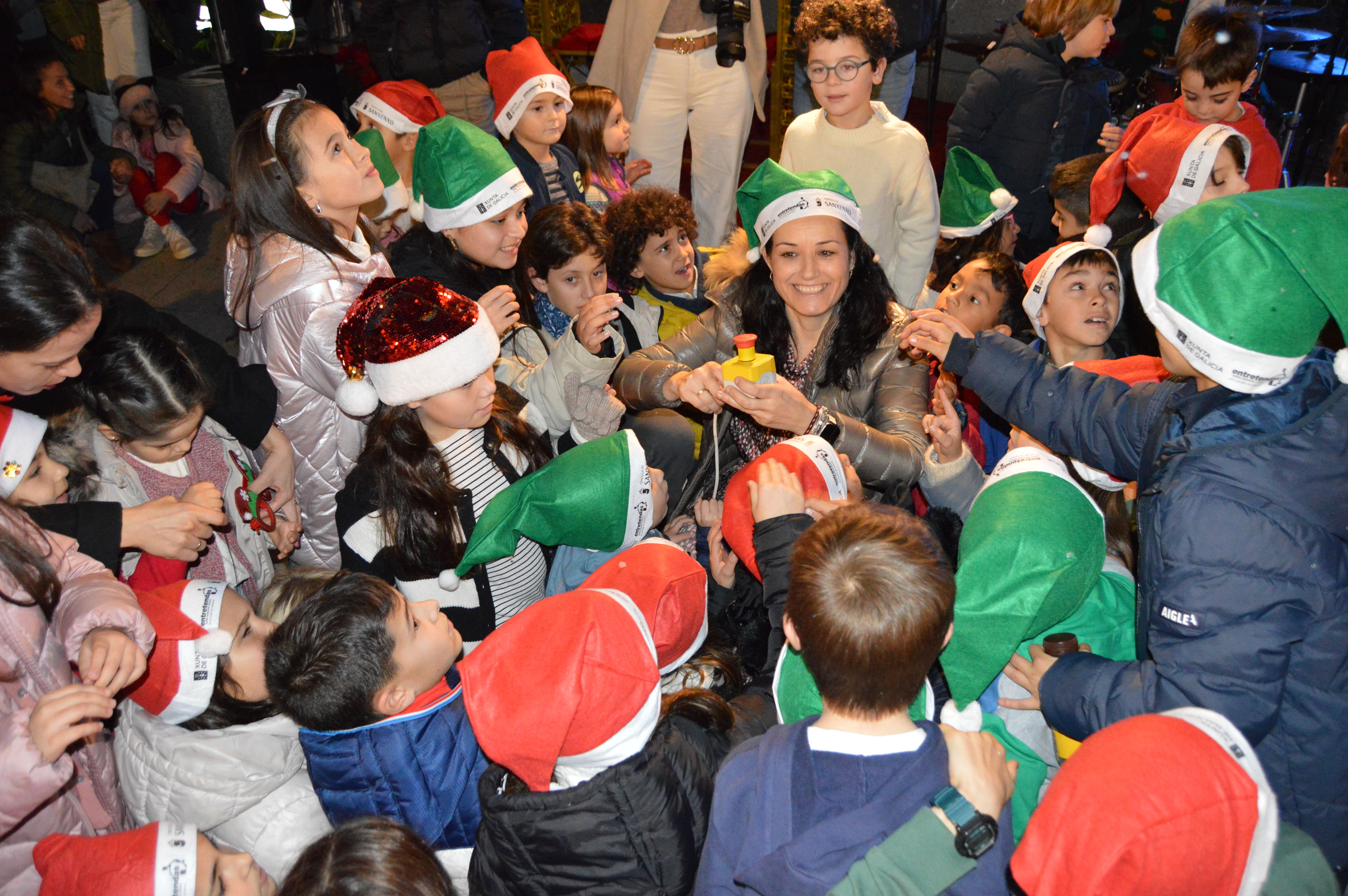 Acendido das luces de Nadal en Sanxenxo