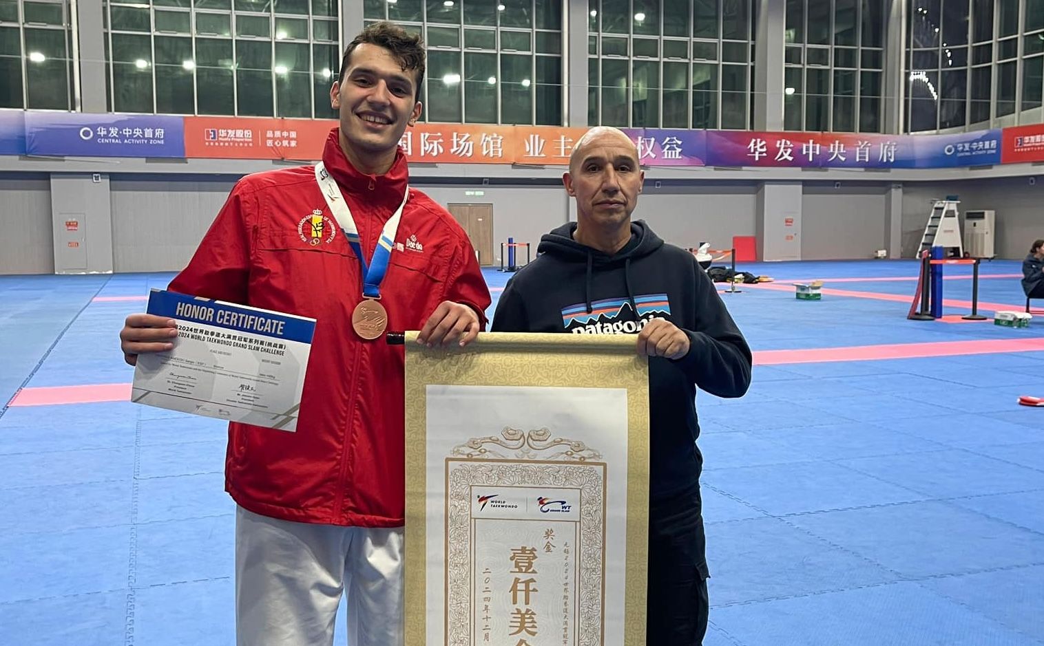 Sergio Troitiño tras conseguir o bronce no Grand Slam de Wuxi, en China