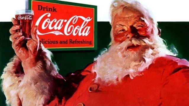 Unha das imaxes da campaña de Nadal da Coca Cola de 1931