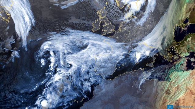 Imaxe de satélite de Meteogalicia este venres 3 de xaneiro