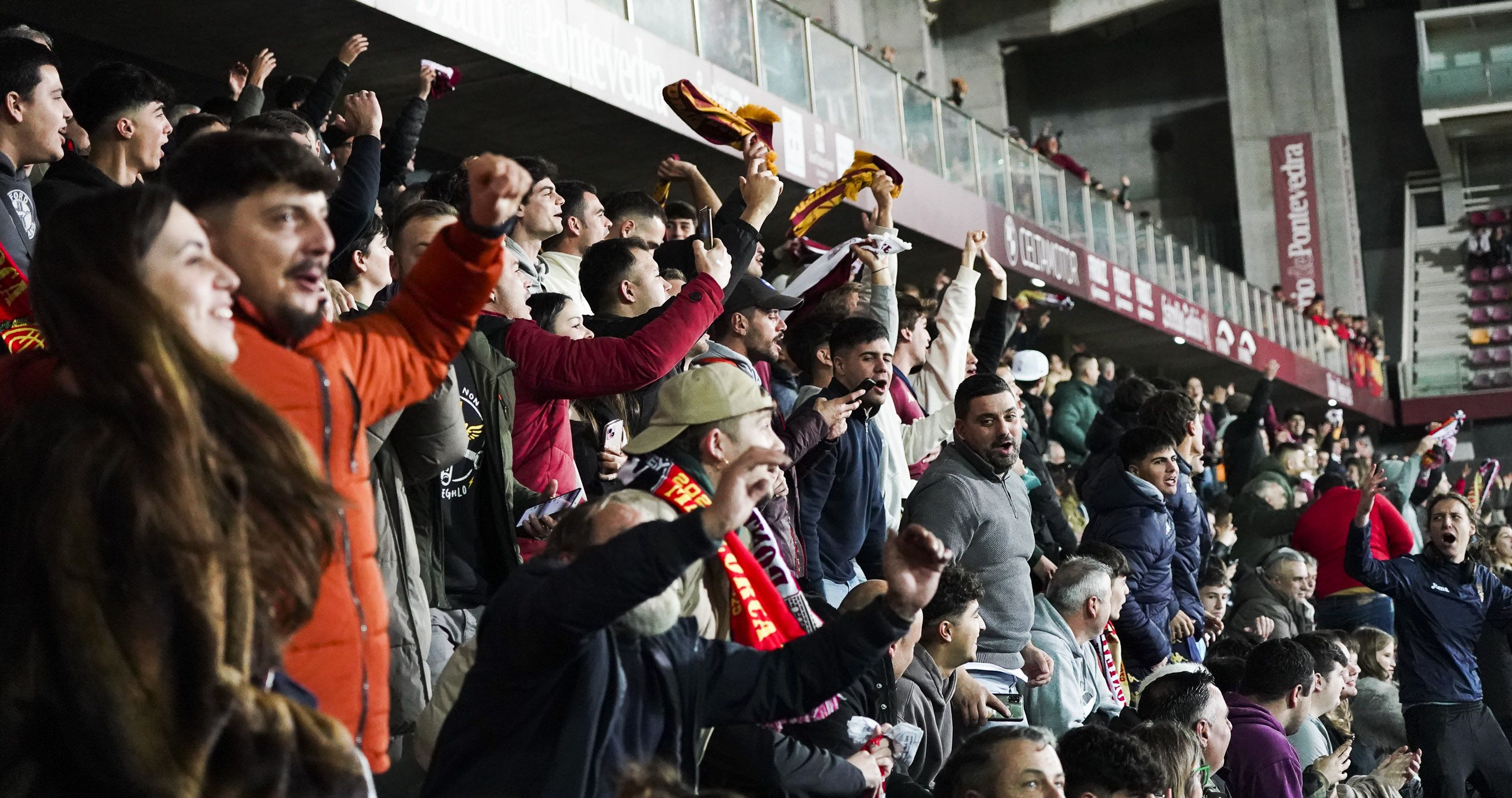 Partido de Copa do Rei entre Pontevedra e Mallorca en Pasarón