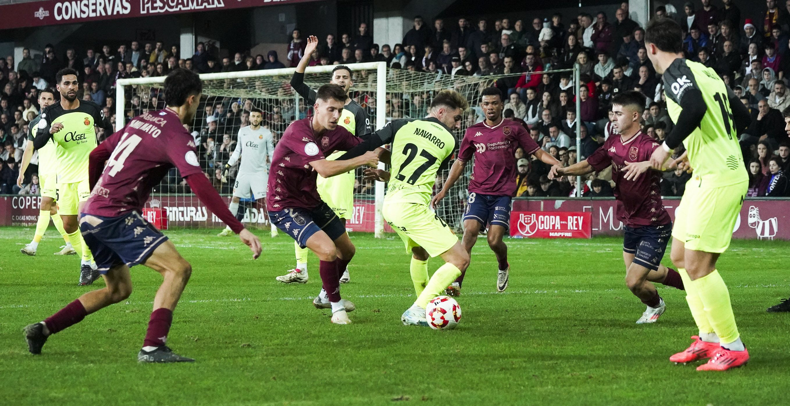 Partido de Copa do Rei entre Pontevedra e Mallorca en Pasarón