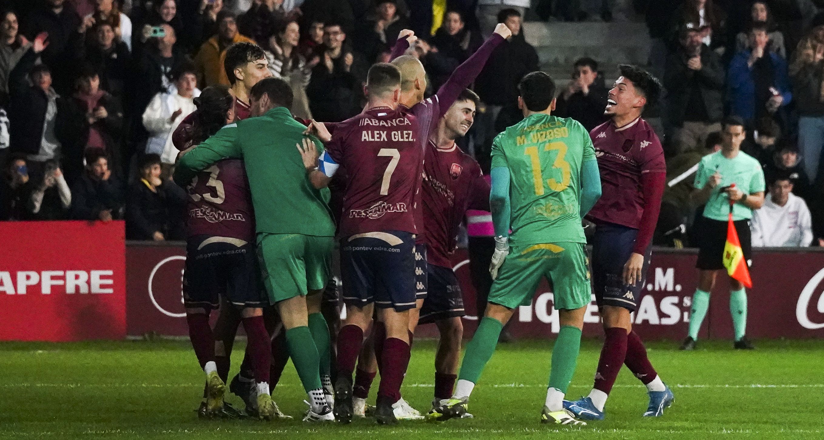 Partido de Copa do Rei entre Pontevedra e Mallorca en Pasarón