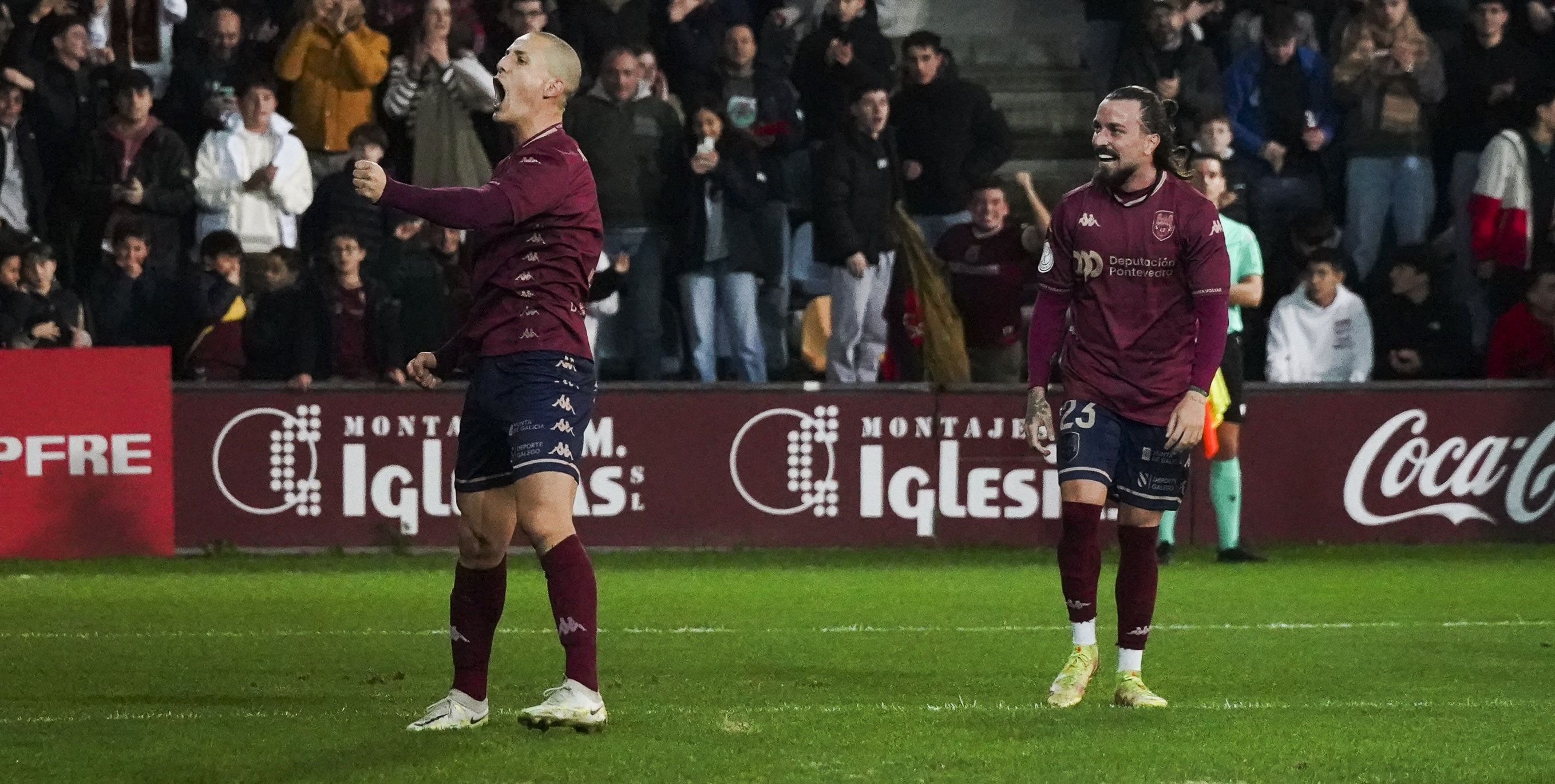 Partido de Copa do Rei entre Pontevedra e Mallorca en Pasarón