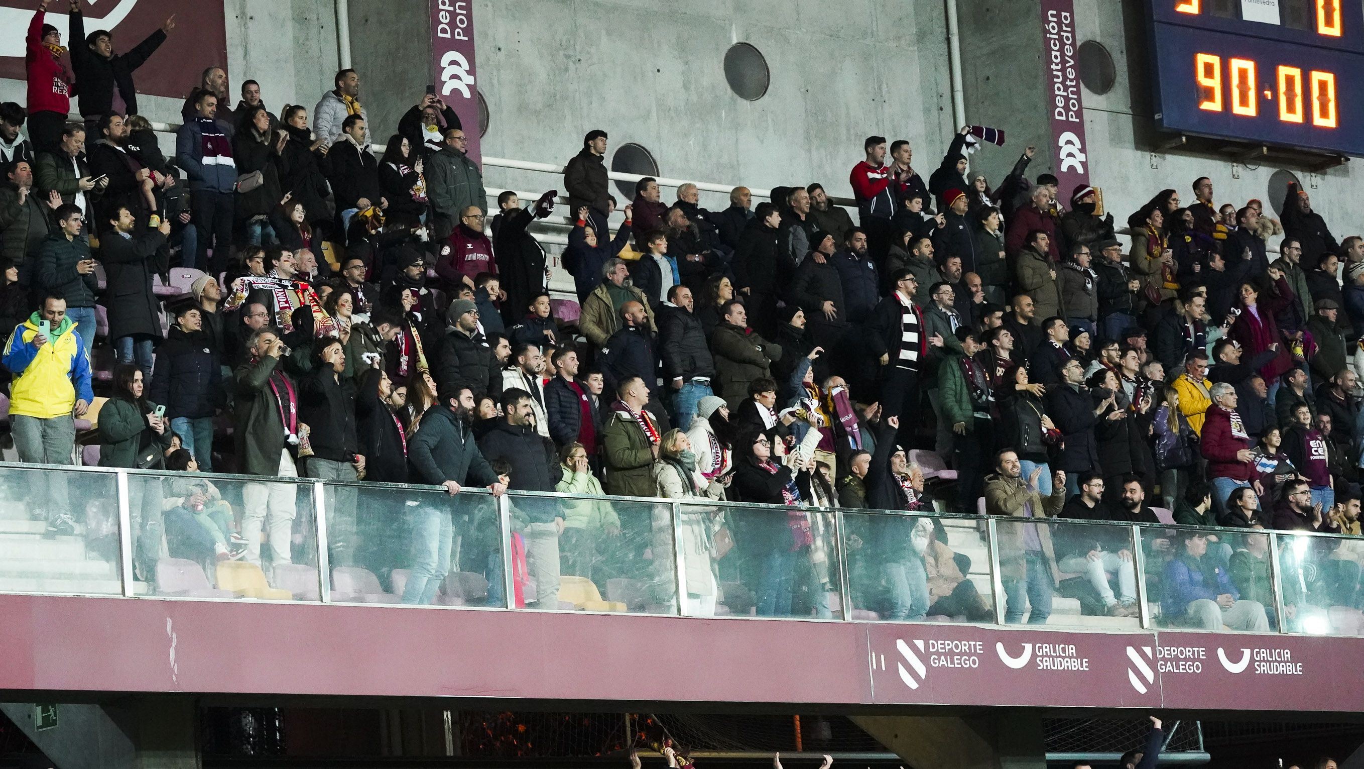 Partido de Copa do Rei entre Pontevedra e Mallorca en Pasarón