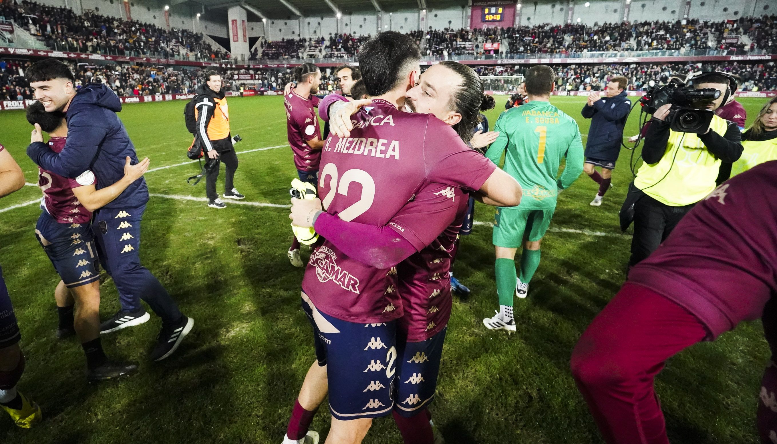 Partido de Copa do Rei entre Pontevedra e Mallorca en Pasarón