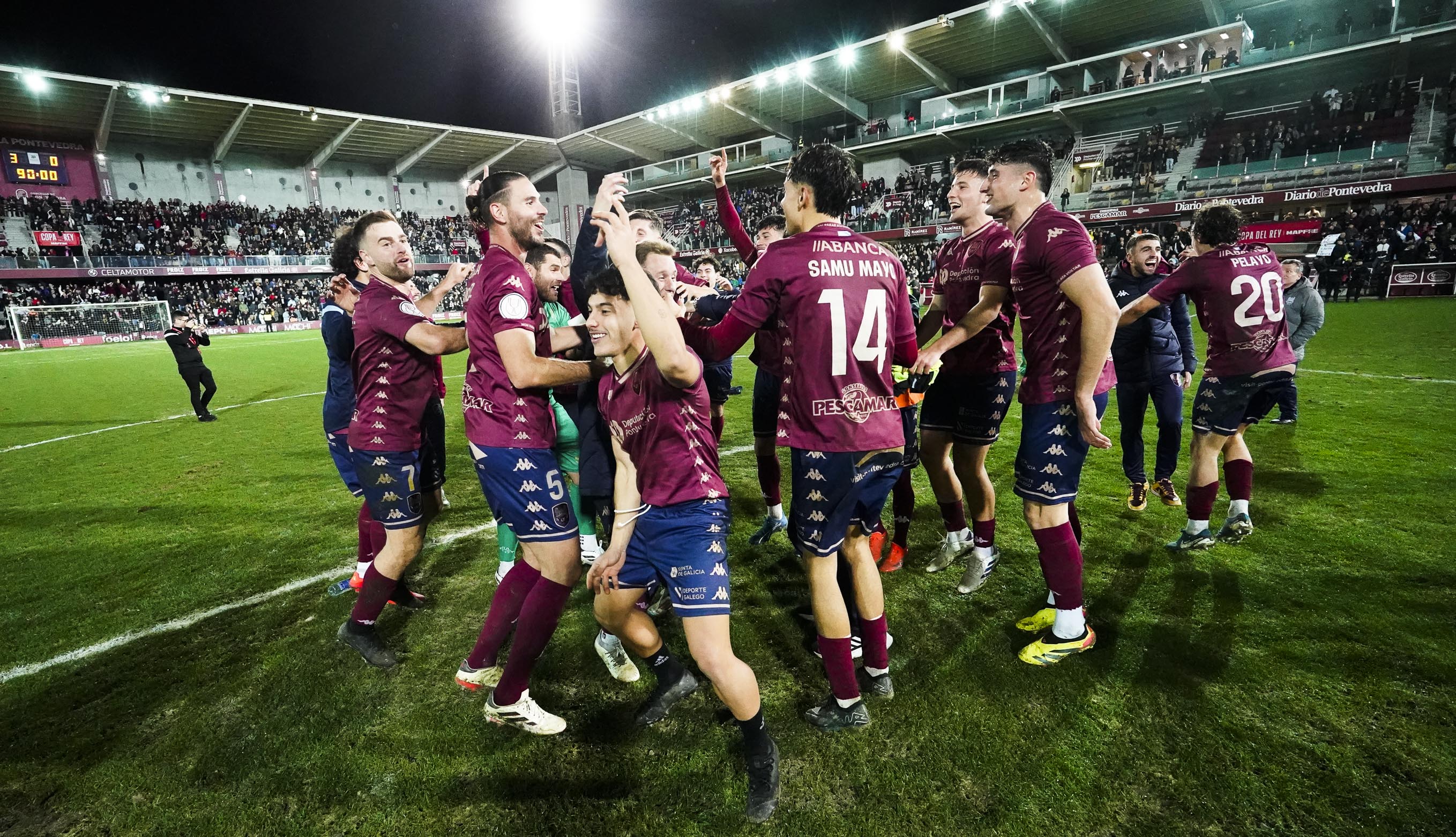 Partido de Copa do Rei entre Pontevedra e Mallorca en Pasarón