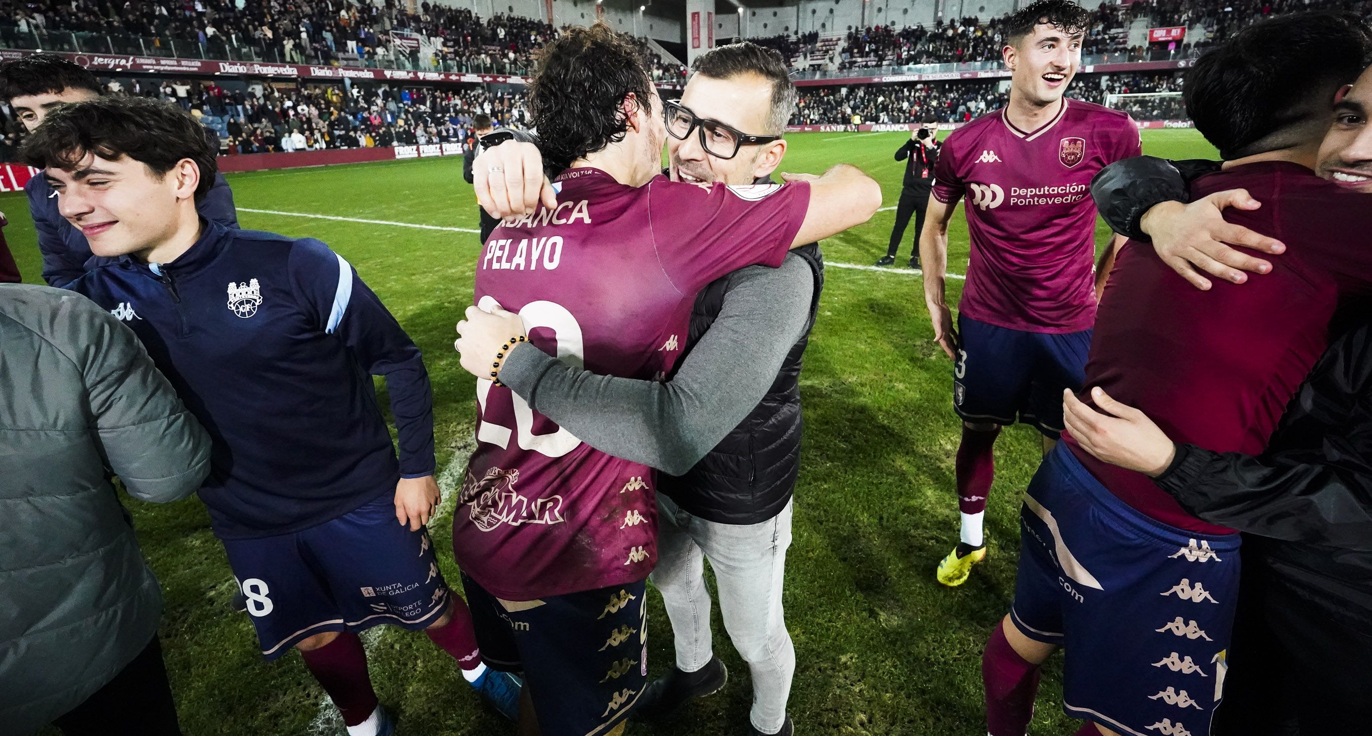 Partido de Copa do Rei entre Pontevedra e Mallorca en Pasarón