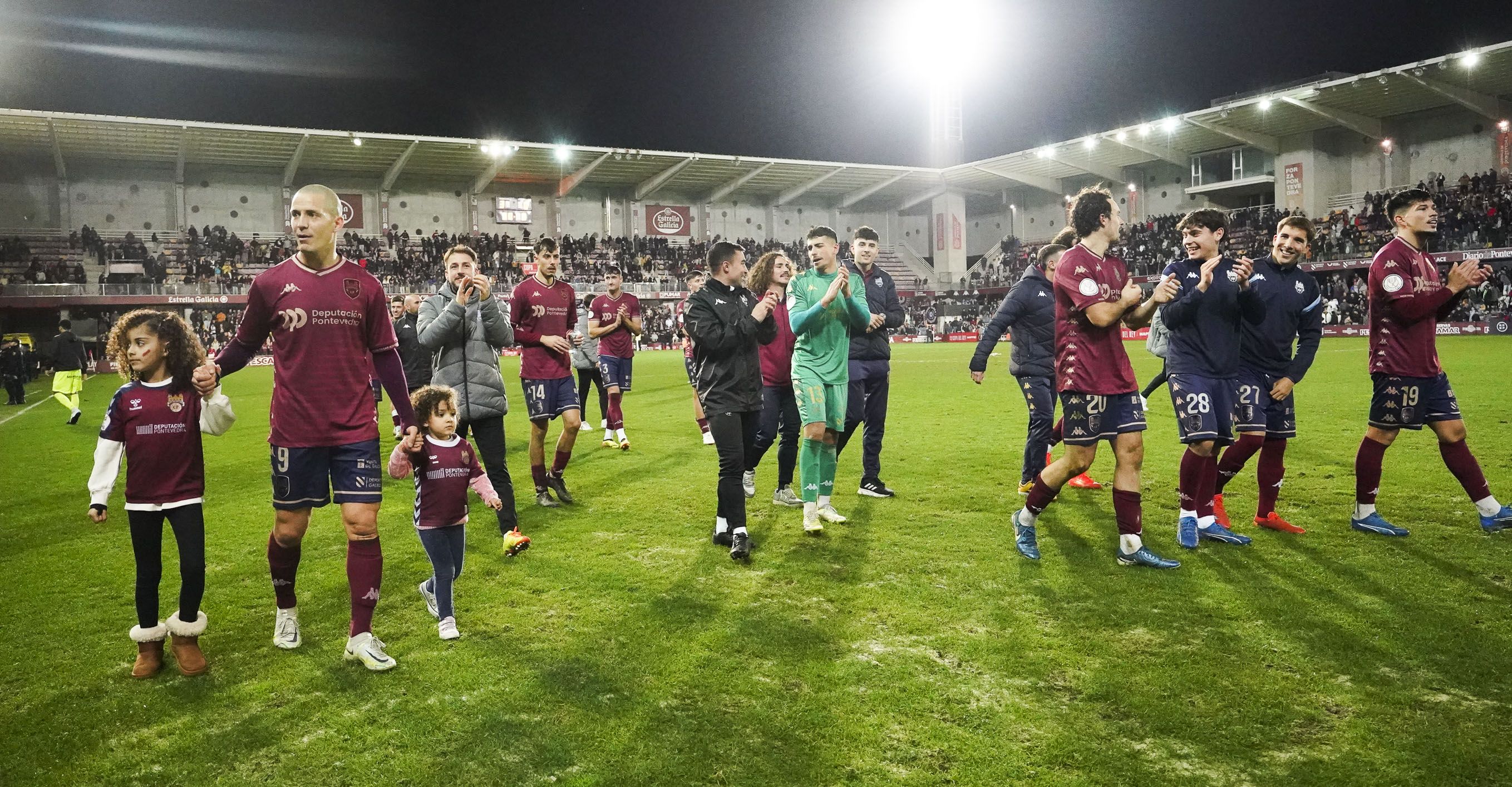 Partido de Copa do Rei entre Pontevedra e Mallorca en Pasarón