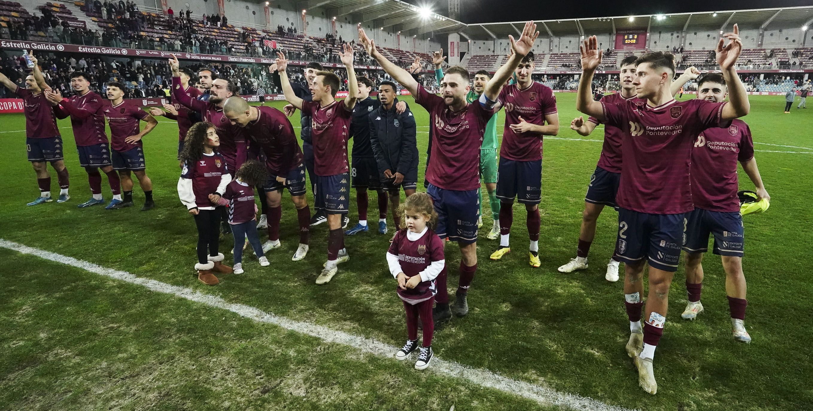 Partido de Copa do Rei entre Pontevedra e Mallorca en Pasarón