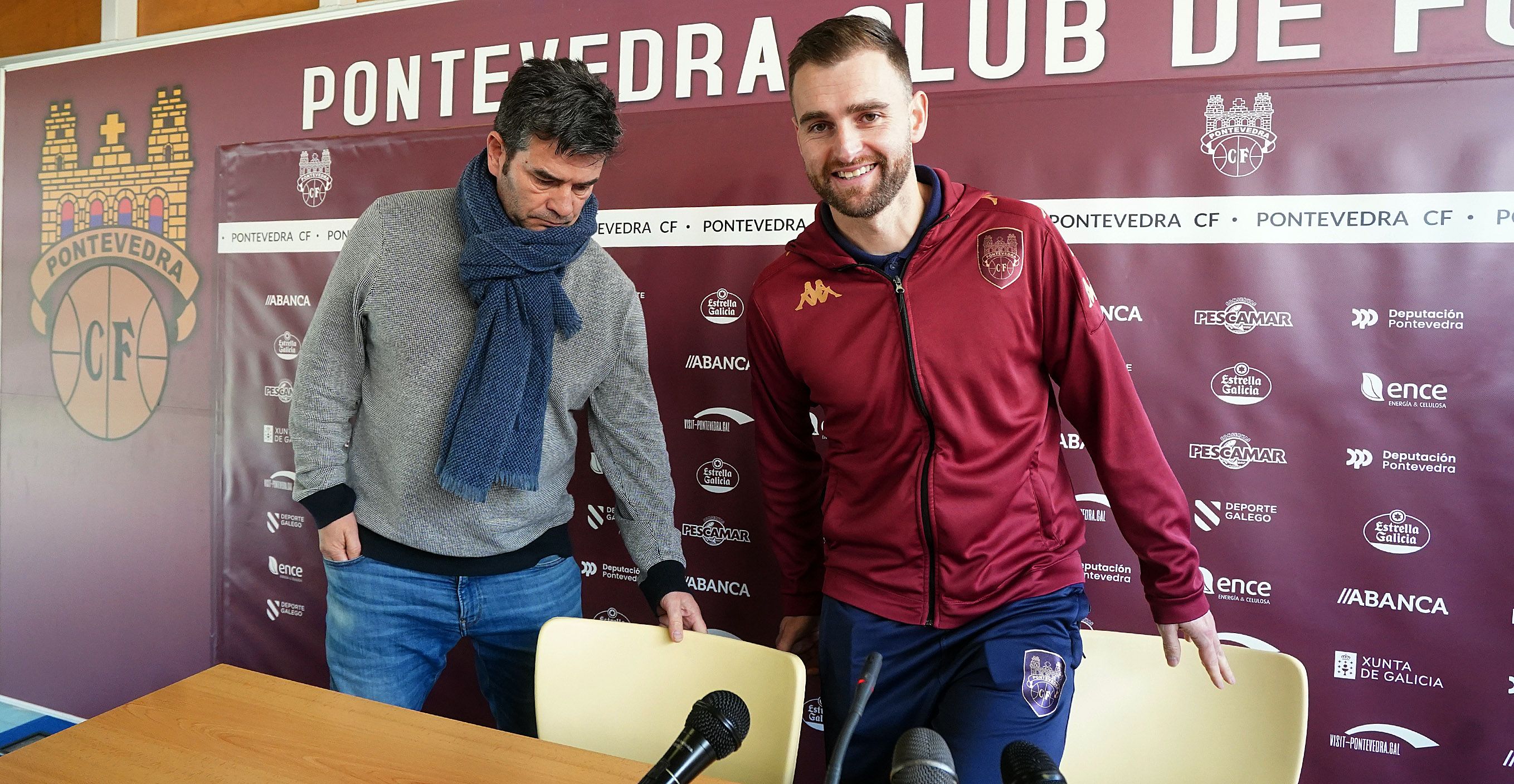 Álex González e Jacobo Maestre tras o sorteo de oitavos de Copa