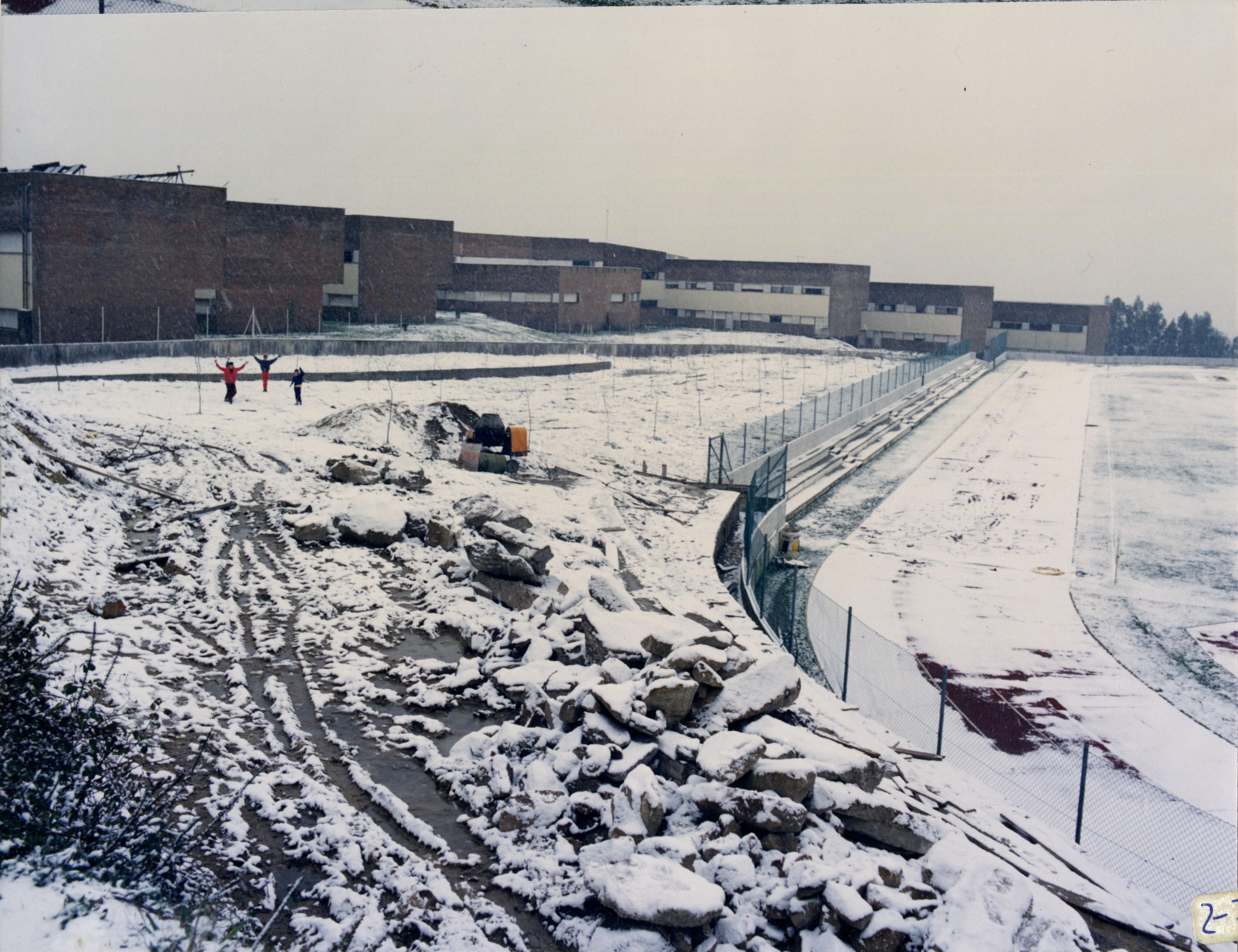 A Cidade Infantil Príncipe Felipe nevada en 1987