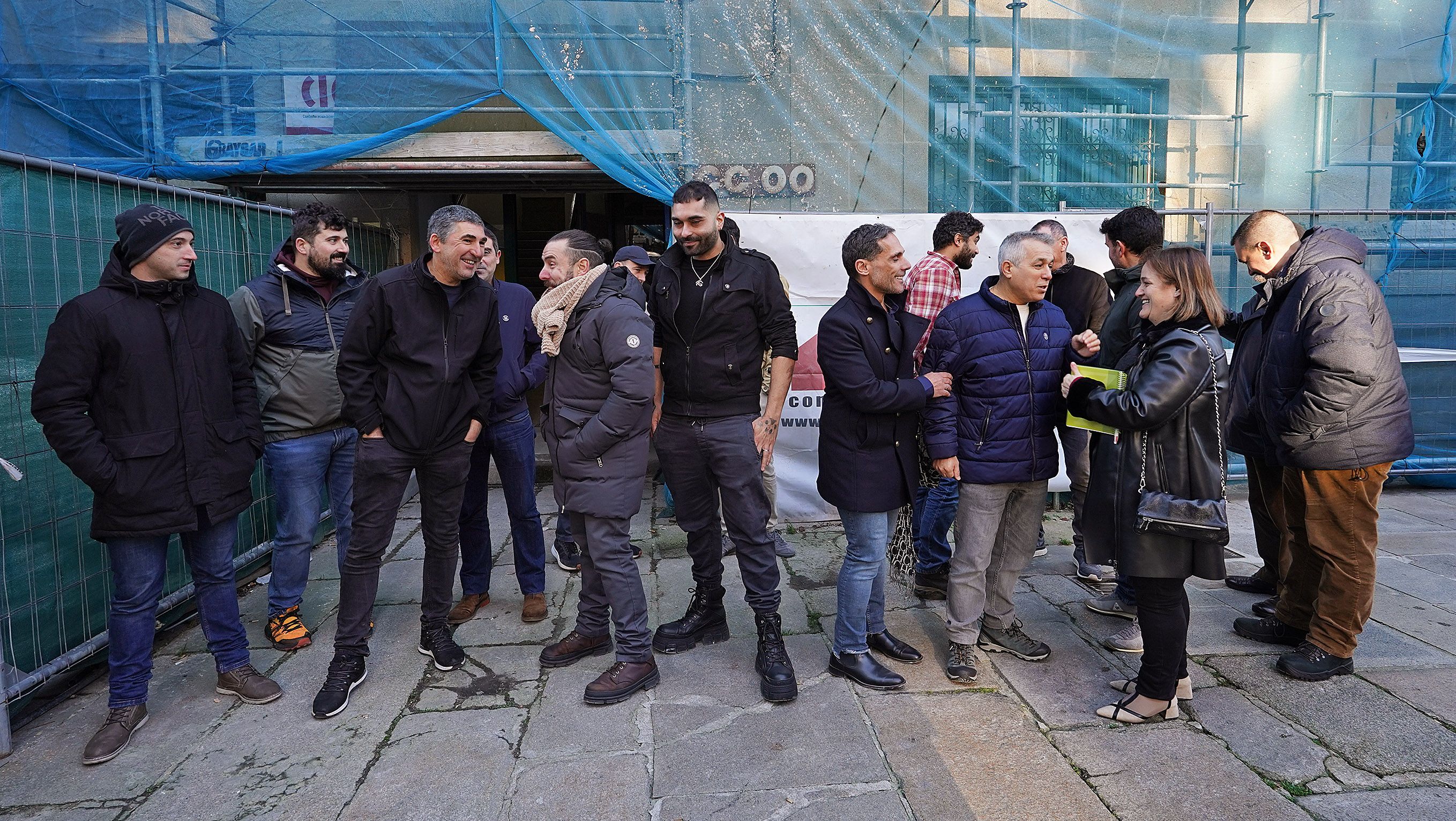 Delegados do comité de empresa da fábrica de Ence en Pontevedra