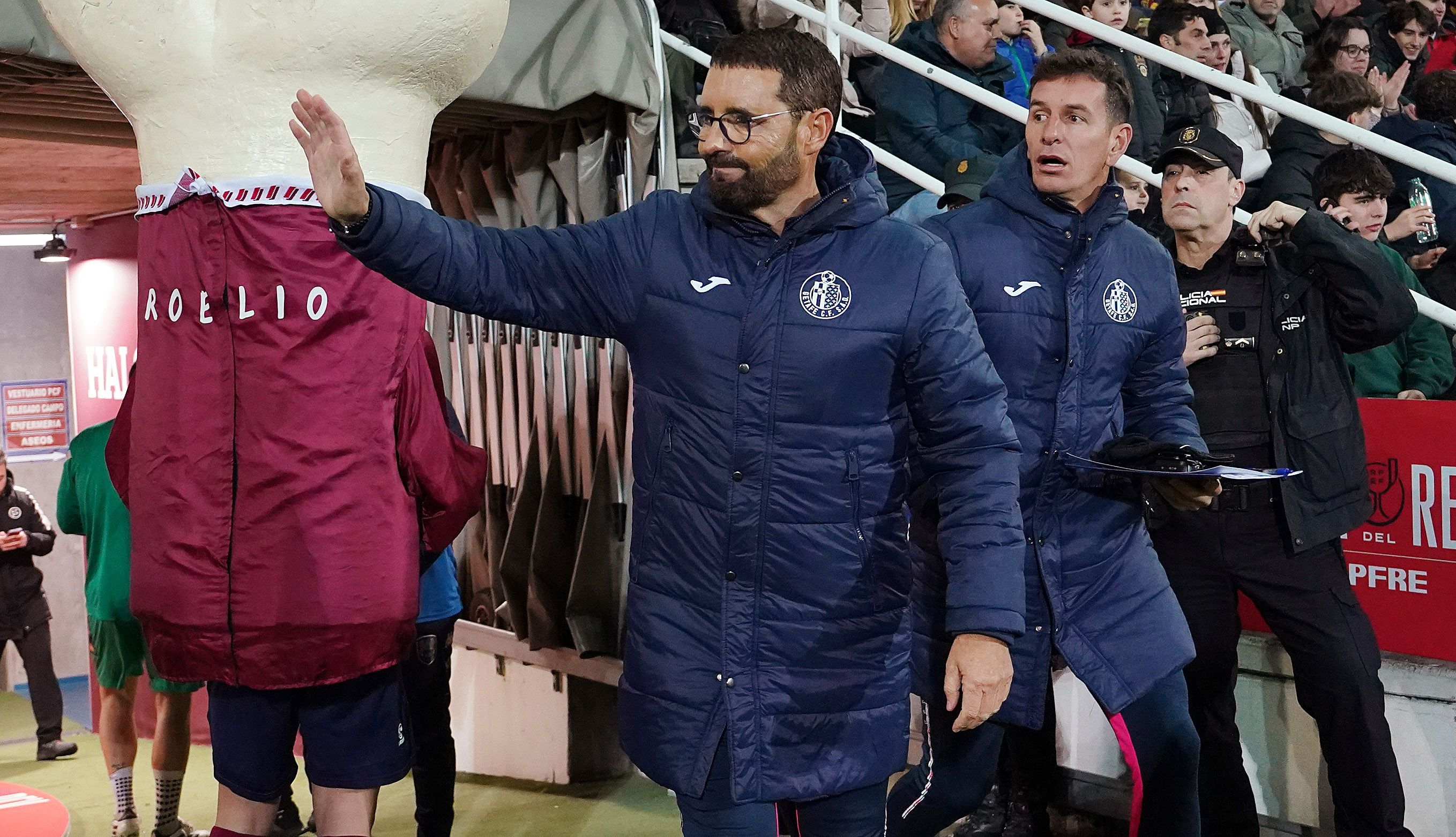 José Bordalás, durante o Pontevedra-Getafe de Copa do Rei