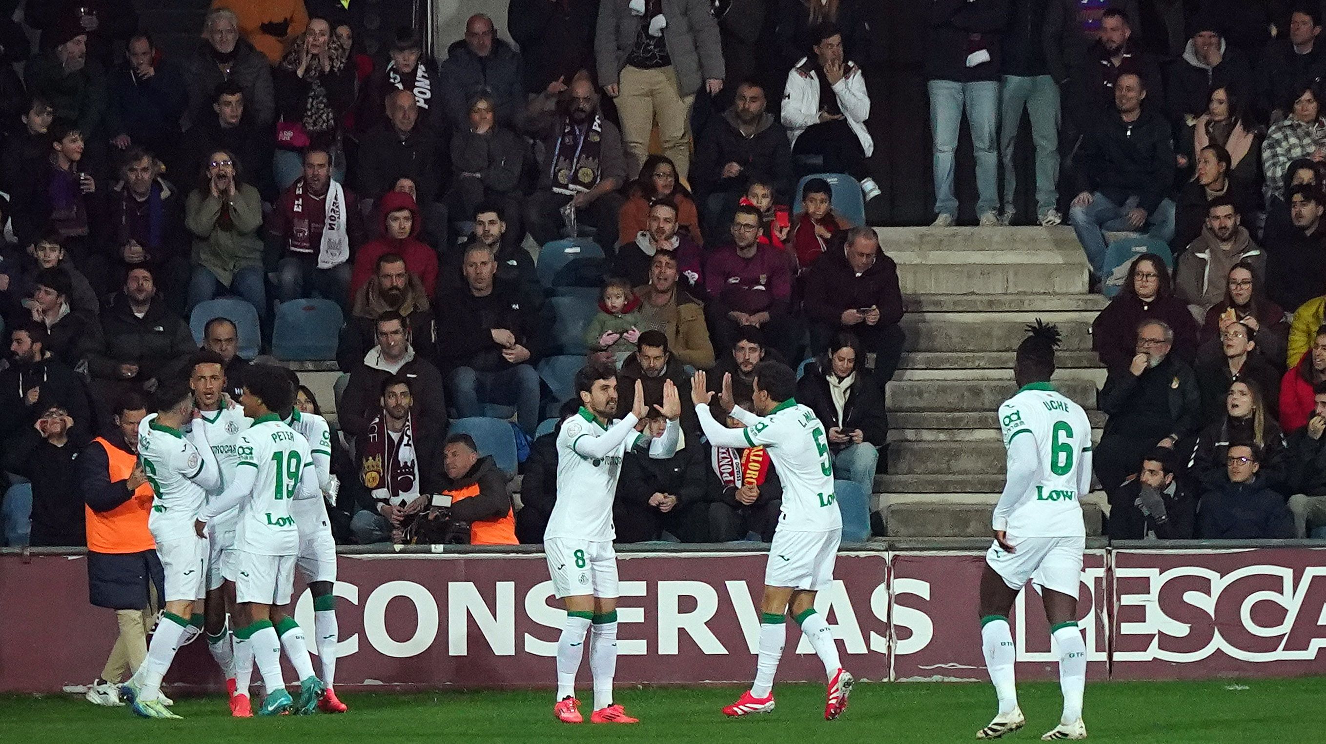 Oitavos de final da Copa do Rei entre Pontevedra e Getafe en Pasarón