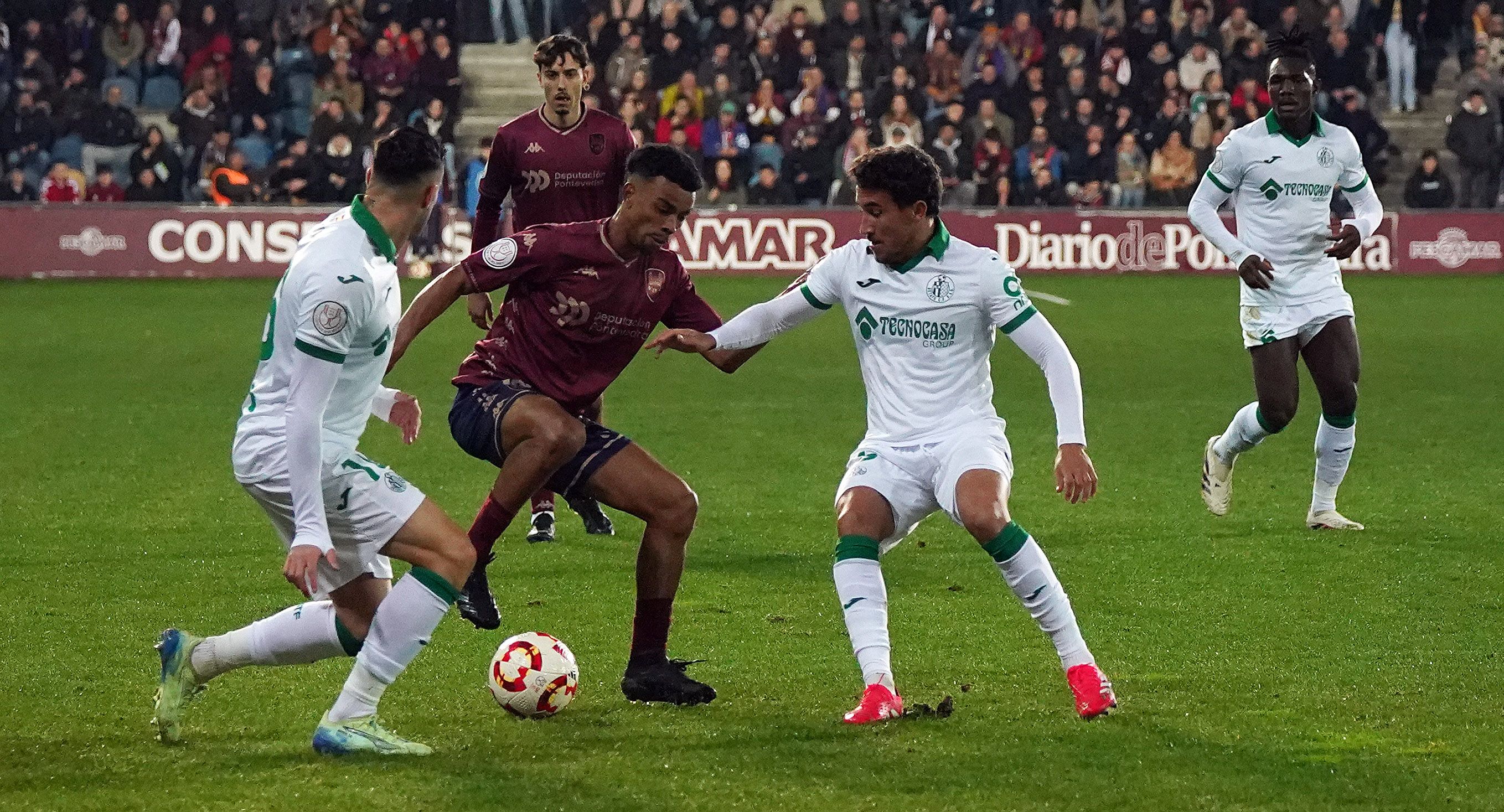 Oitavos de final da Copa do Rei entre Pontevedra e Getafe en Pasarón